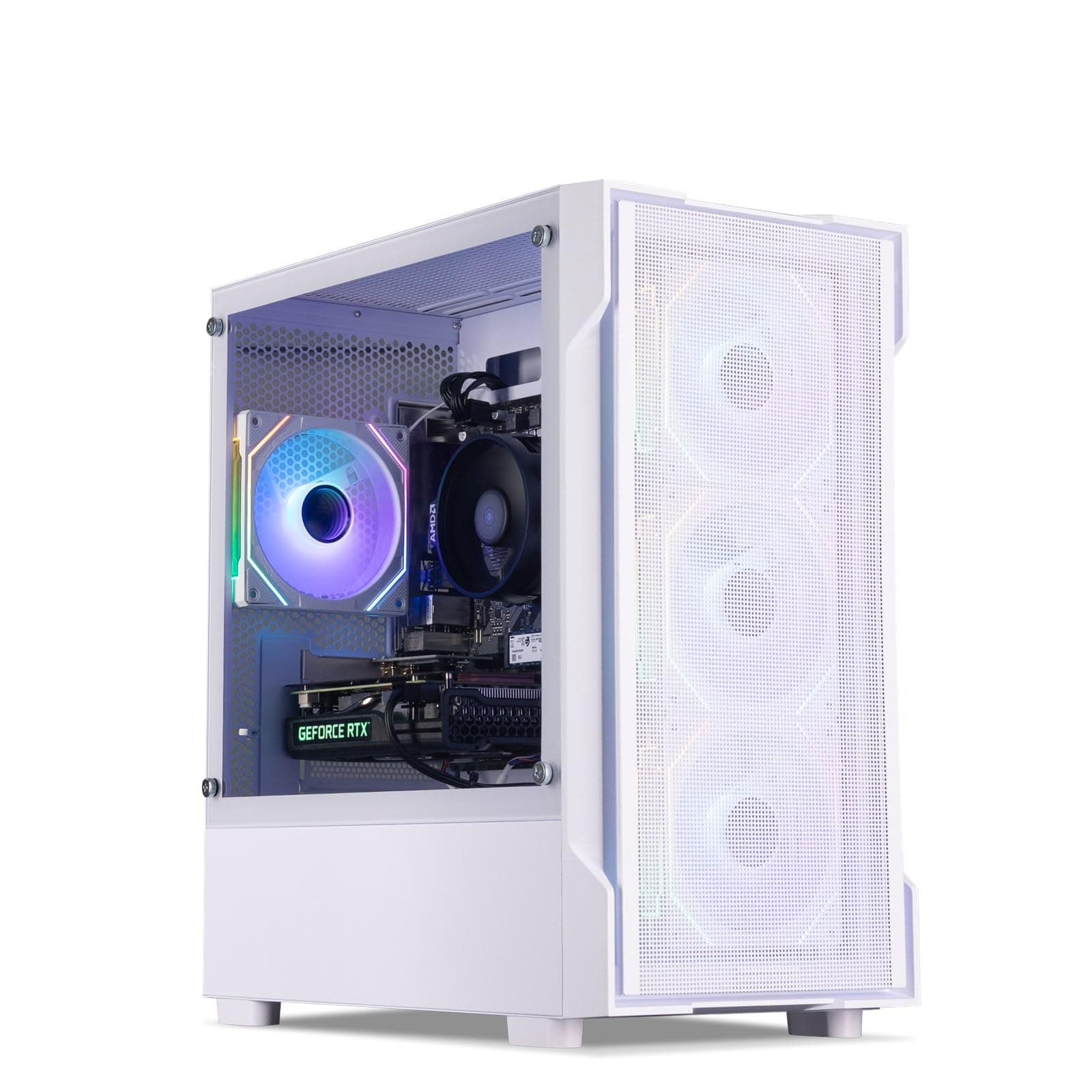CCL HORIZON Gaming PC Tower - Ryzen 5 8400F (AM5) - RTX 3050 8GB GDDR6-32GB 6000Mhz DDR5 RAM - 1TB NVMe SSD - ARGB White Gaming PC Case - WiFi - VR Ready - Windows 11 - Prebuilt Desktop