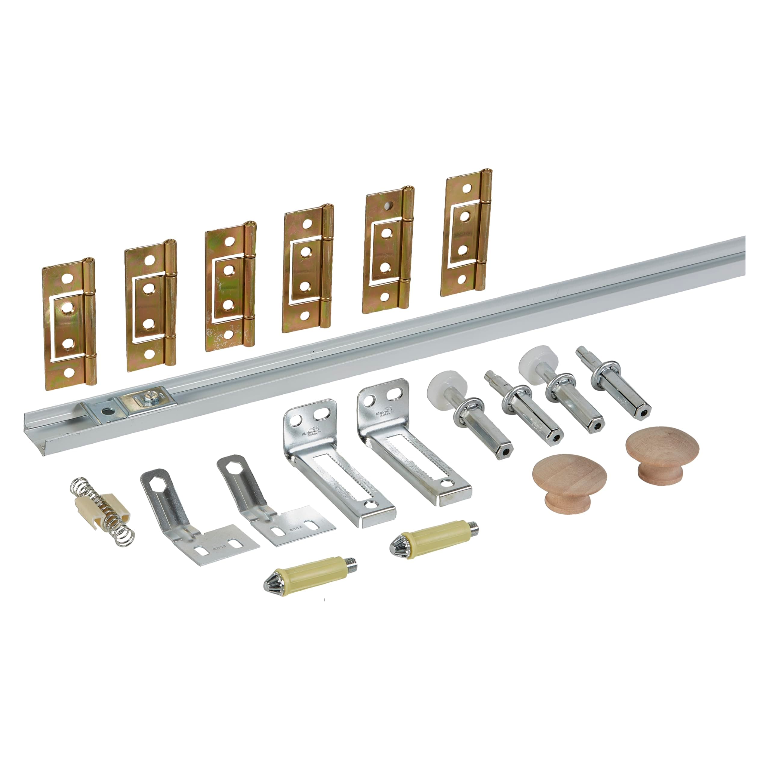 N343-731 391D Folding Door Hardware Set in White