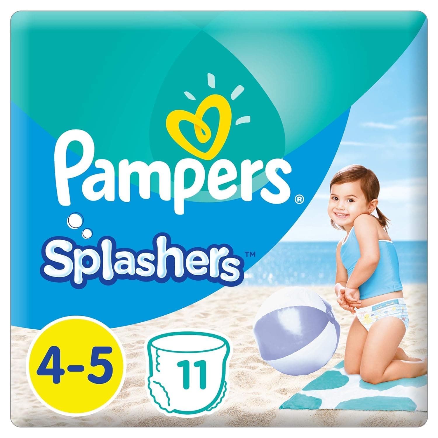 PampersSplashers Pants, Size 4-5, 11 Count