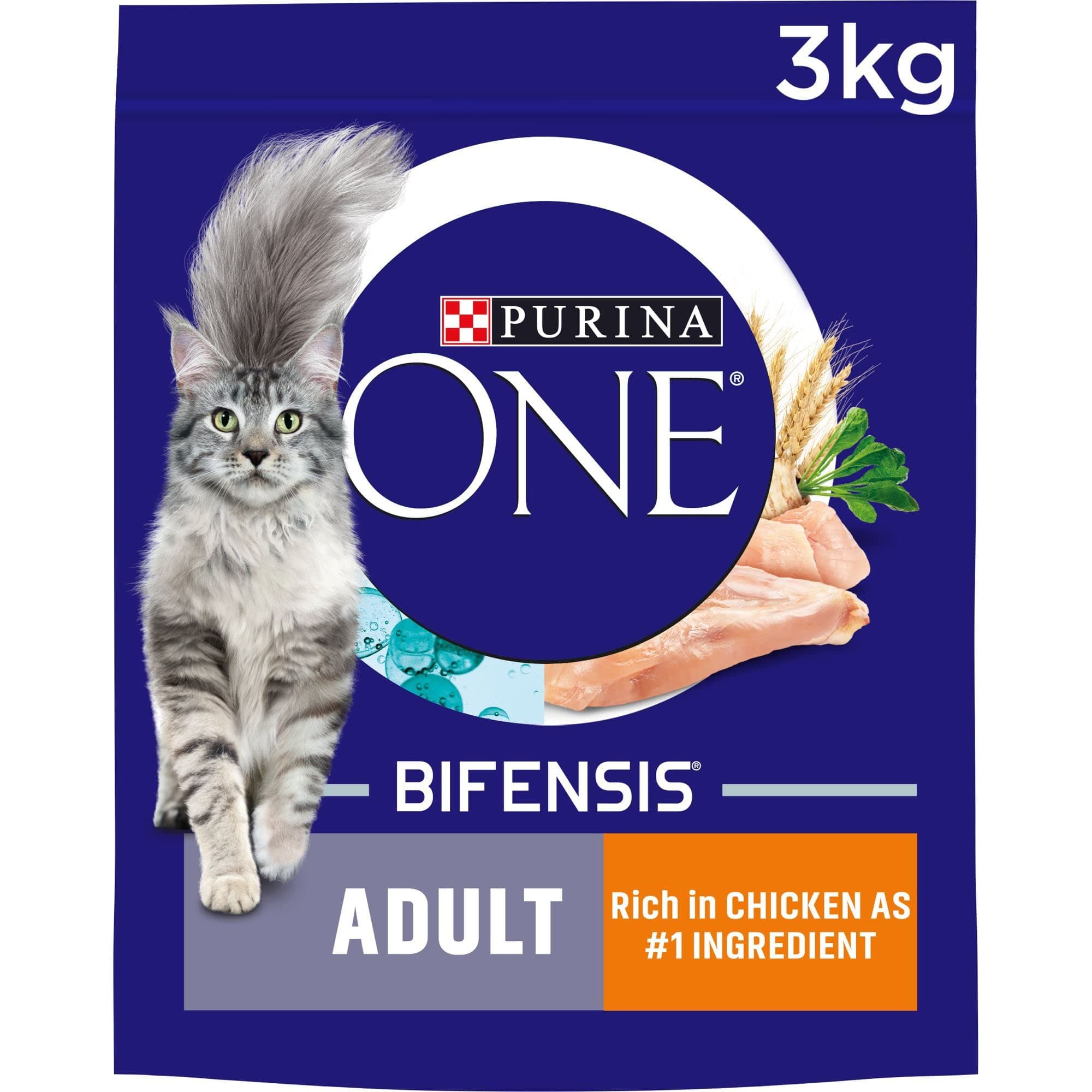 PURINA ONE Chicken Dry Cat Food 3kg (Pack of 4)