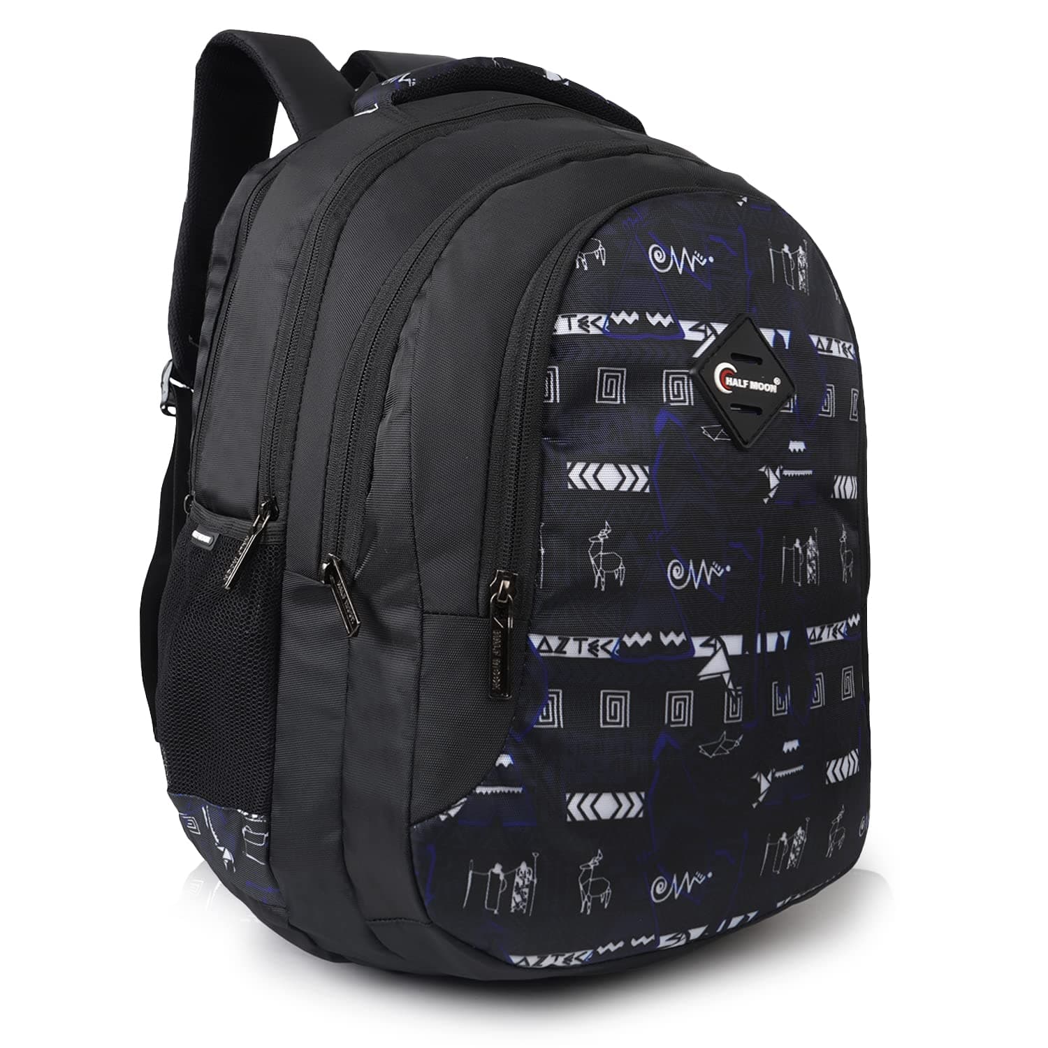 Half Moon Aztec 35L College Bags Class 5-12 | College Bag For Men/College Bag For Women | 15.6 Inch Laptop Bag For Men/Laptop Bag For Women | Spacious & Multiple Pockets