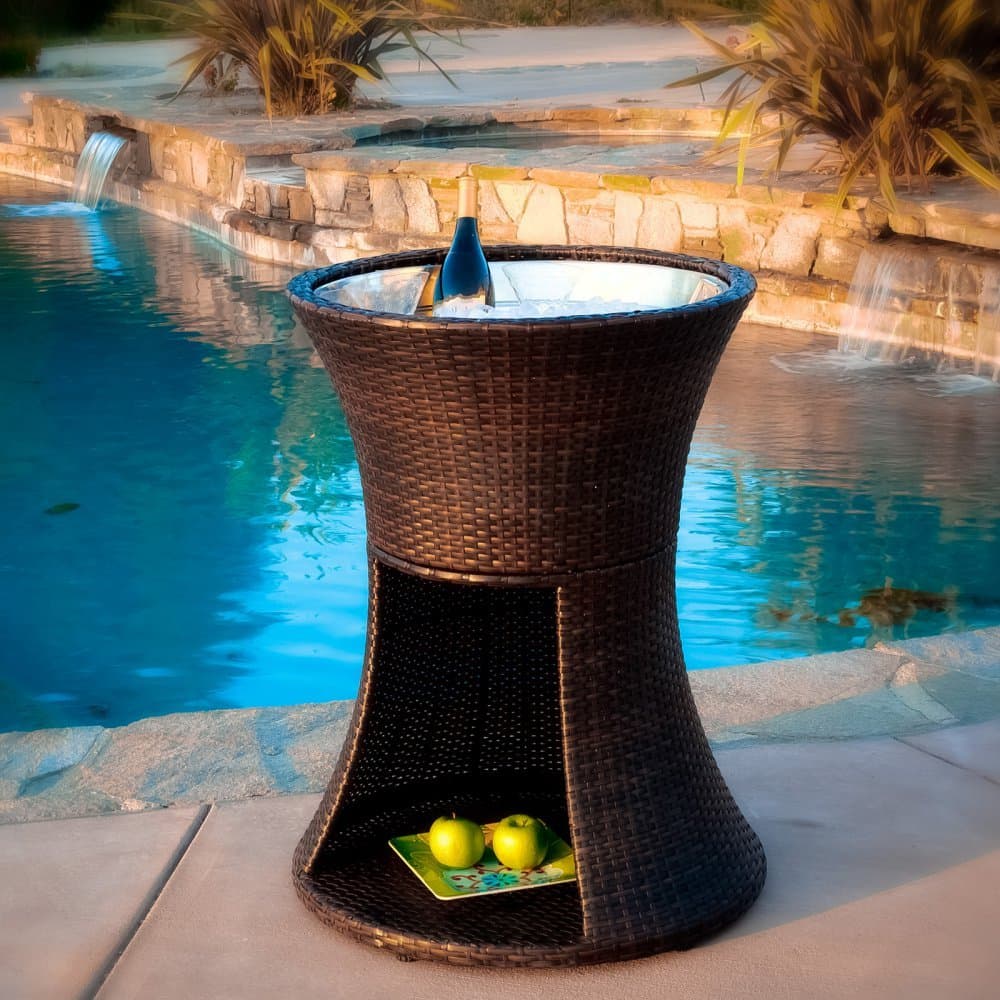Apollo Wicker Beverage Caddy Table