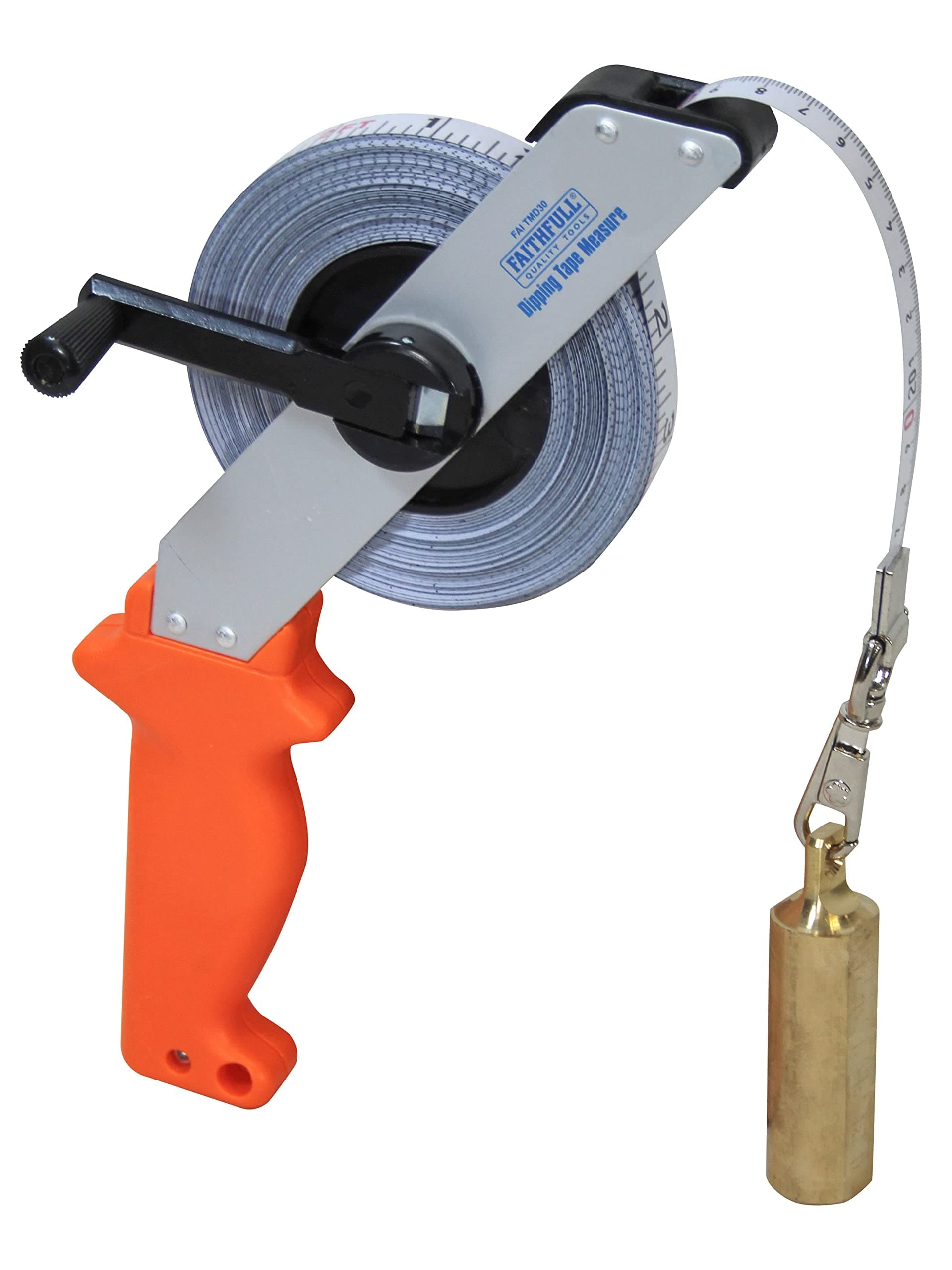 Faithfull Tools FAITMD30 30m (98ft) Oil Tank Gauging Dipping Tape Measure with Brass Weight