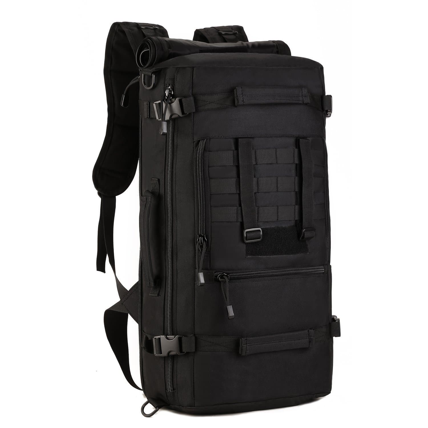 Cinmaul Tactical Military MOLLE System Assault Backpack Pack 3 Way Modular Attachments 50L Large Waterproof Bag Rucksack Outdoor Gear For Cycling Camping Trekking