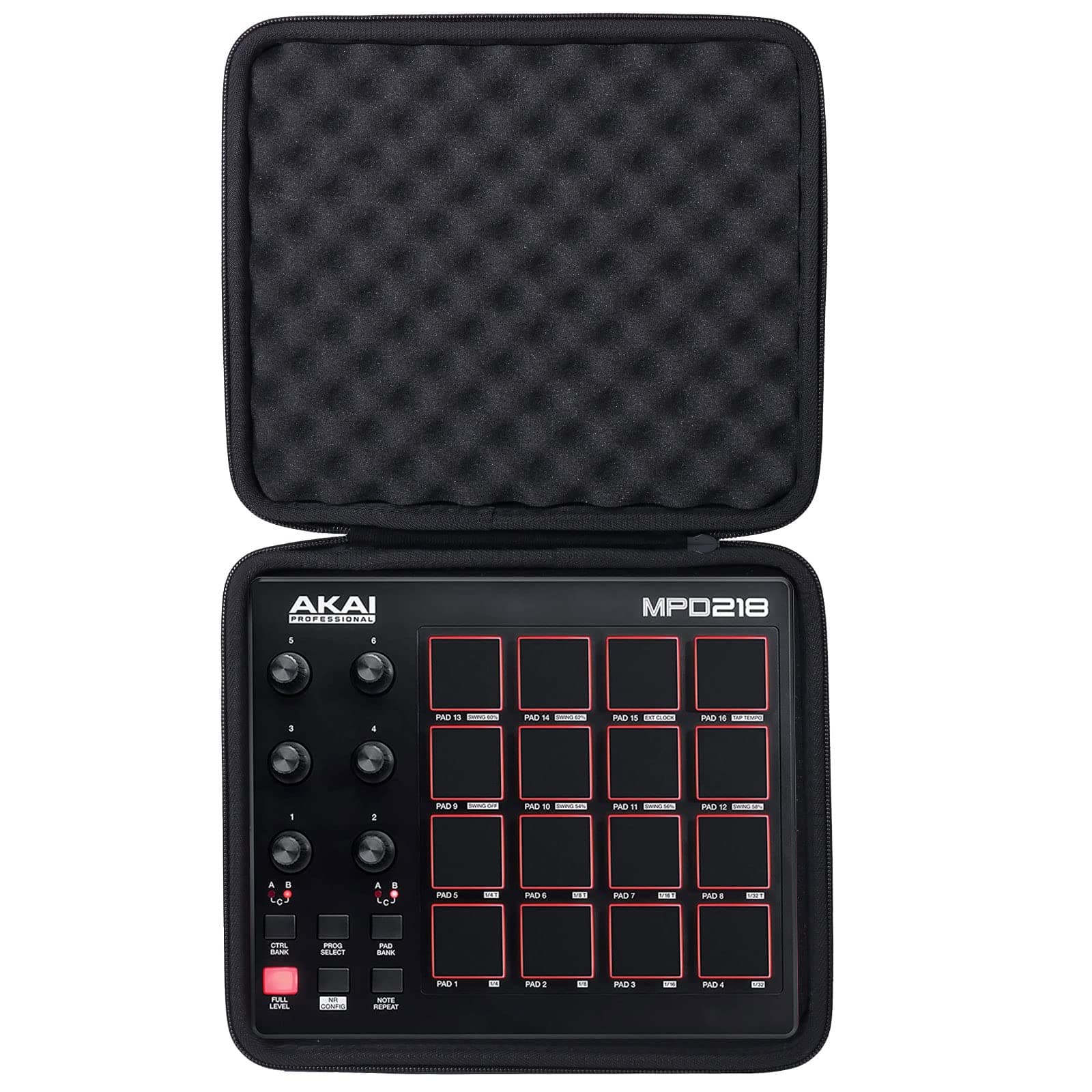 Hard Travel Case replacement for Akai Professional MPD218 | MIDI Drum Pad Controller