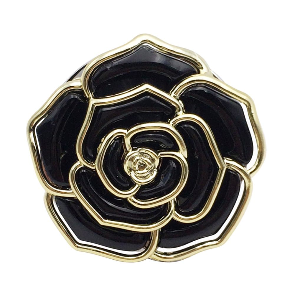 LICY Textured Shimmery Metal Handbag Hanger Womens Foldable Purse Hook (Black)