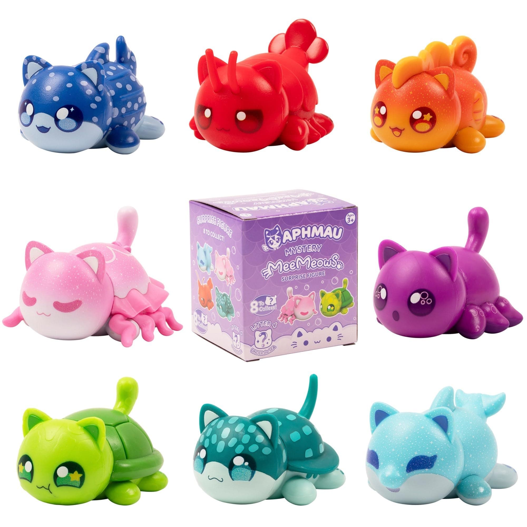 Mystery MeeMeows Surprise Figures- Styles May Vary, one Supplied at Random, Purple