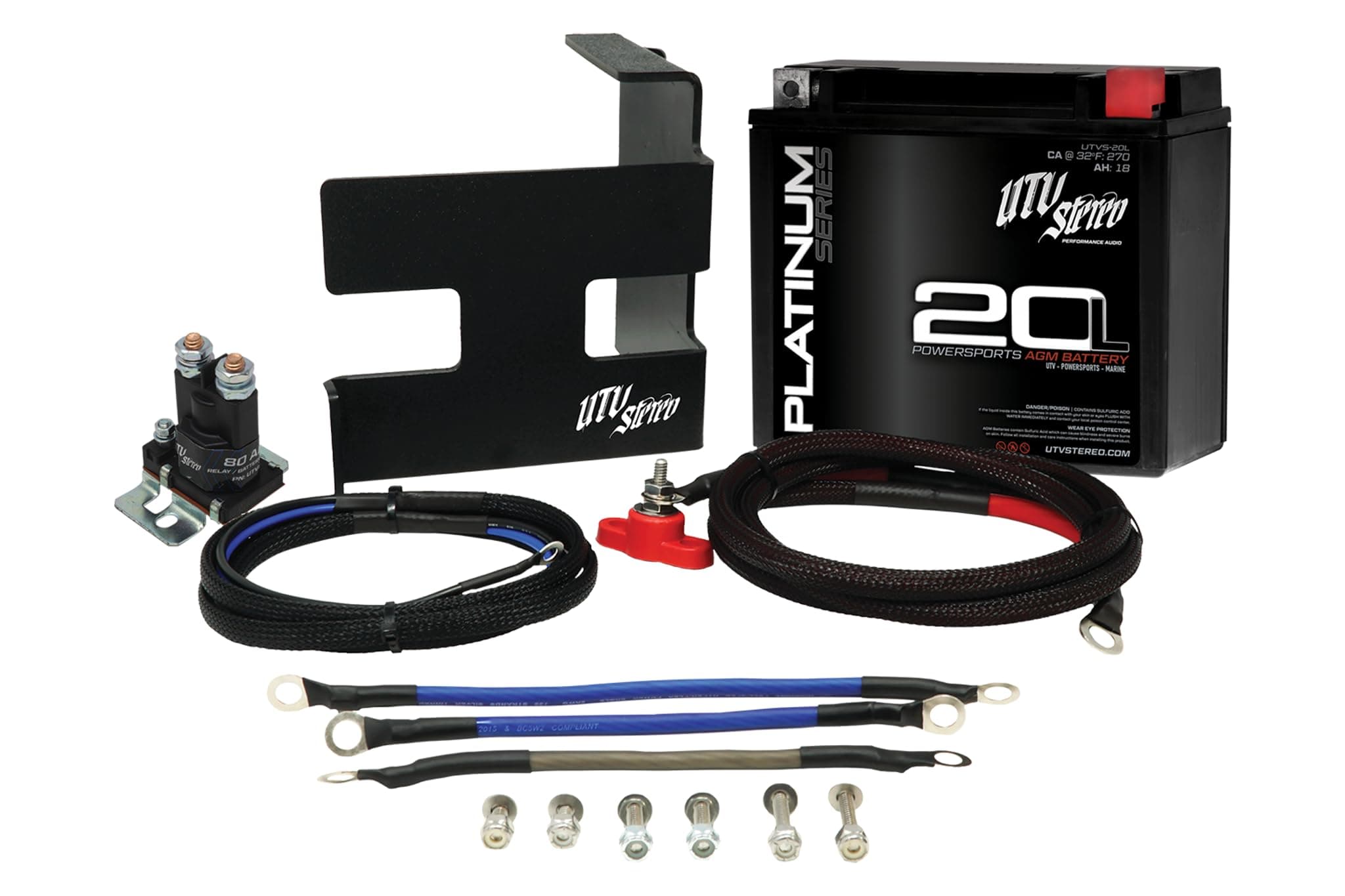 Second Battery Kit w/Battery for Can-Am Maverick X3, w/Premium AGM Battery