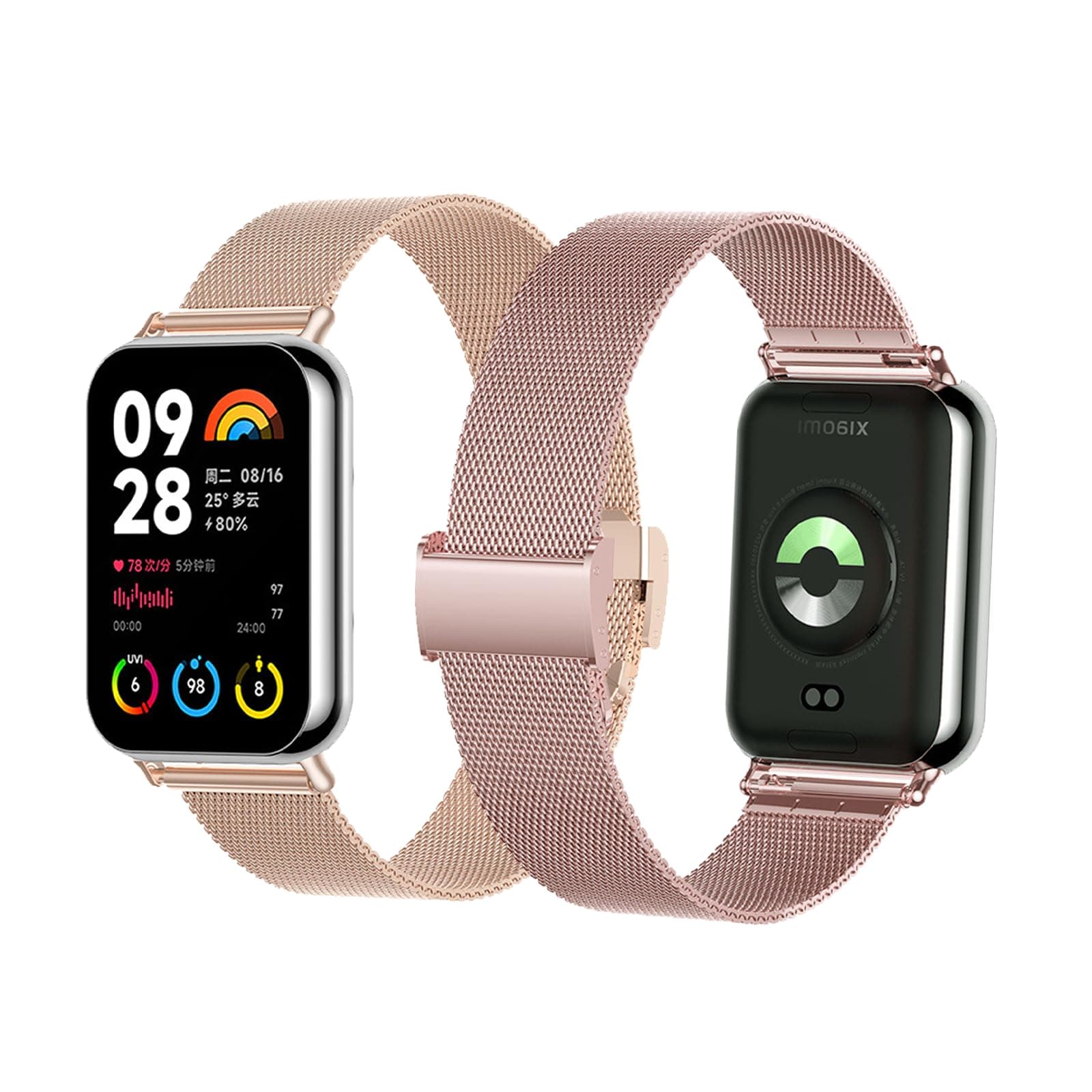 For Xiaomi Smart Band 9 Pro/Xiaomi Smart Band 8 Pro/Redmi Watch 4 Metal Replacement Bands, Stainless Steel Bracelet Replacement Mesh Metal Wristband Strap,Adjustable wristband