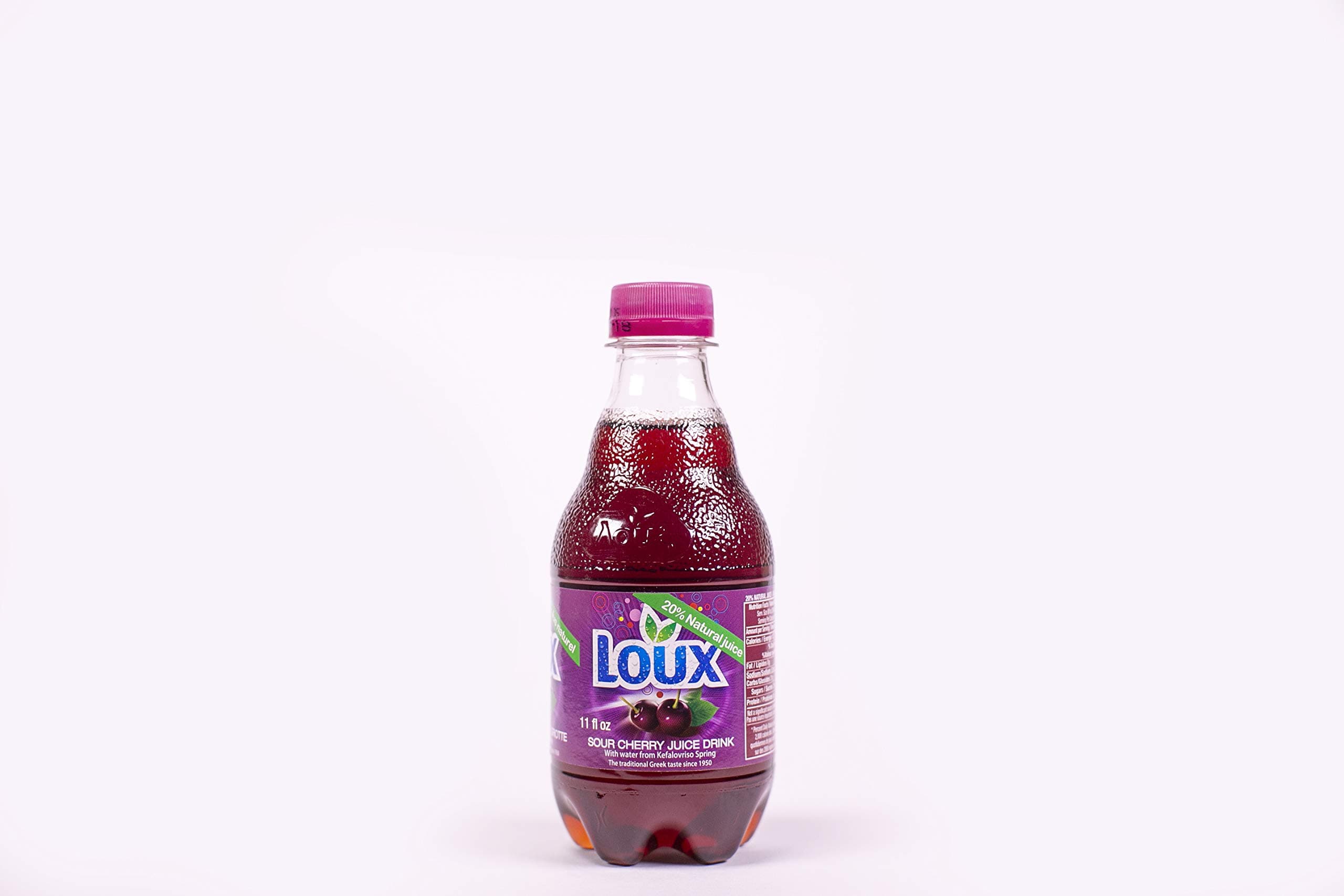 Loux | Greek Soft Drink | 330ml bottles | 12 bottle case (Sour Cherry)