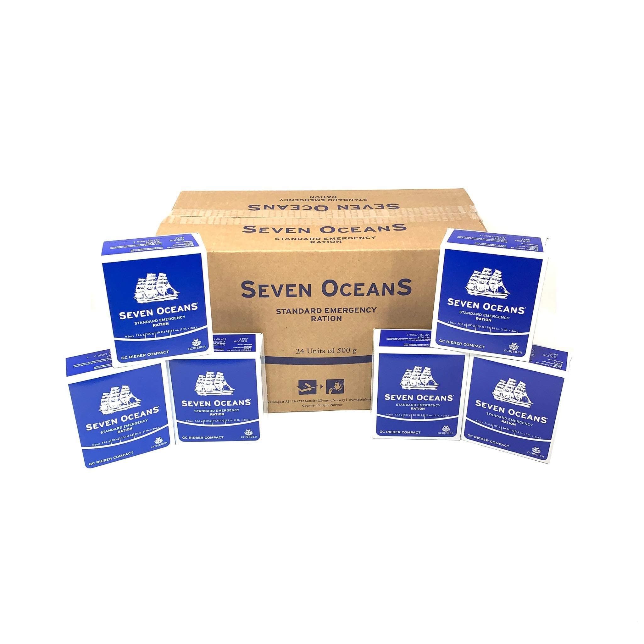 Seven Oceans 2-Month Survival Food Pack - 24 x 500 g Long Life Biscuit Rations