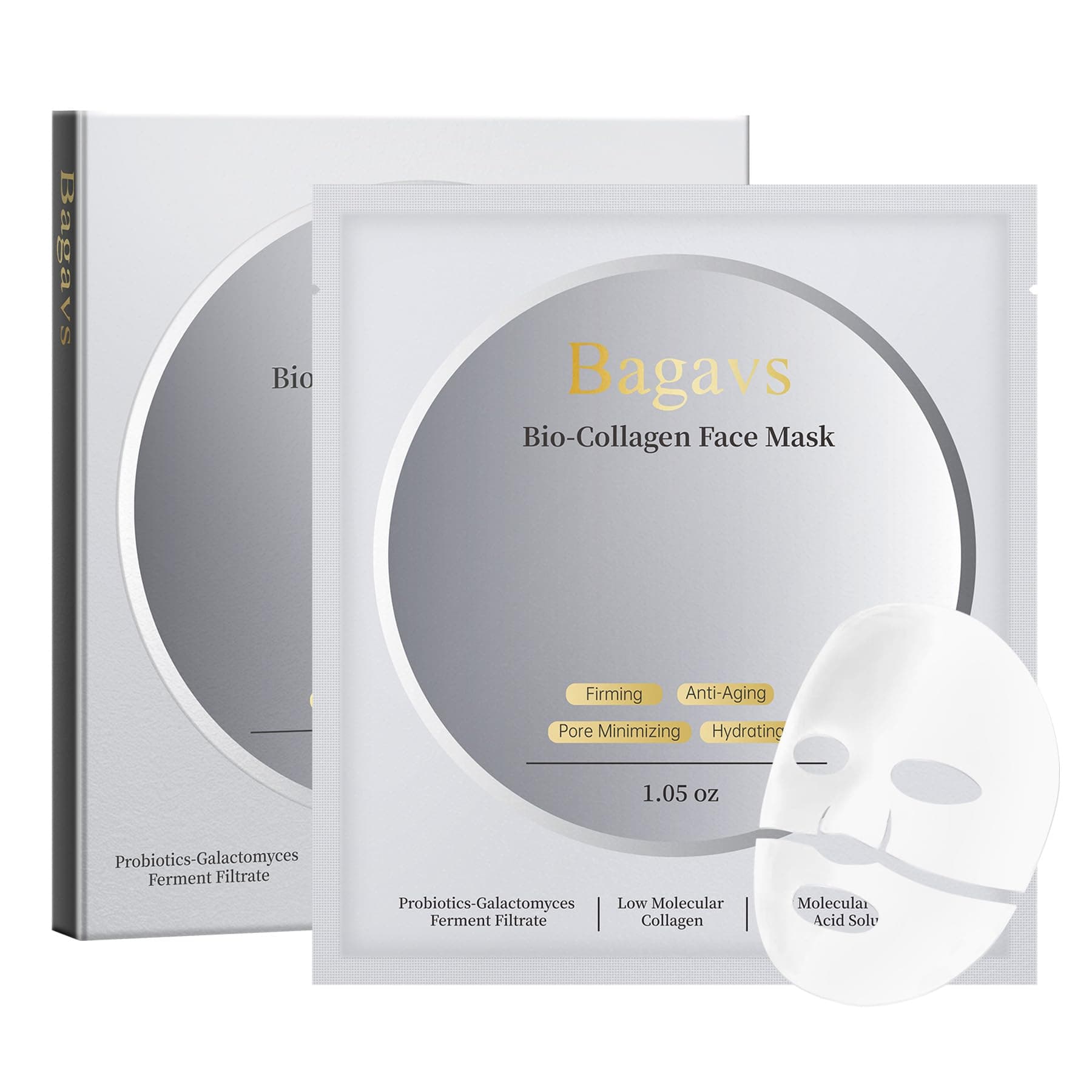Bio-Collagen Overnight Hydrating Face Mask with Deep Collagen for Skin Care, Anti-Wrinkle Lifting, 30g x 4ea