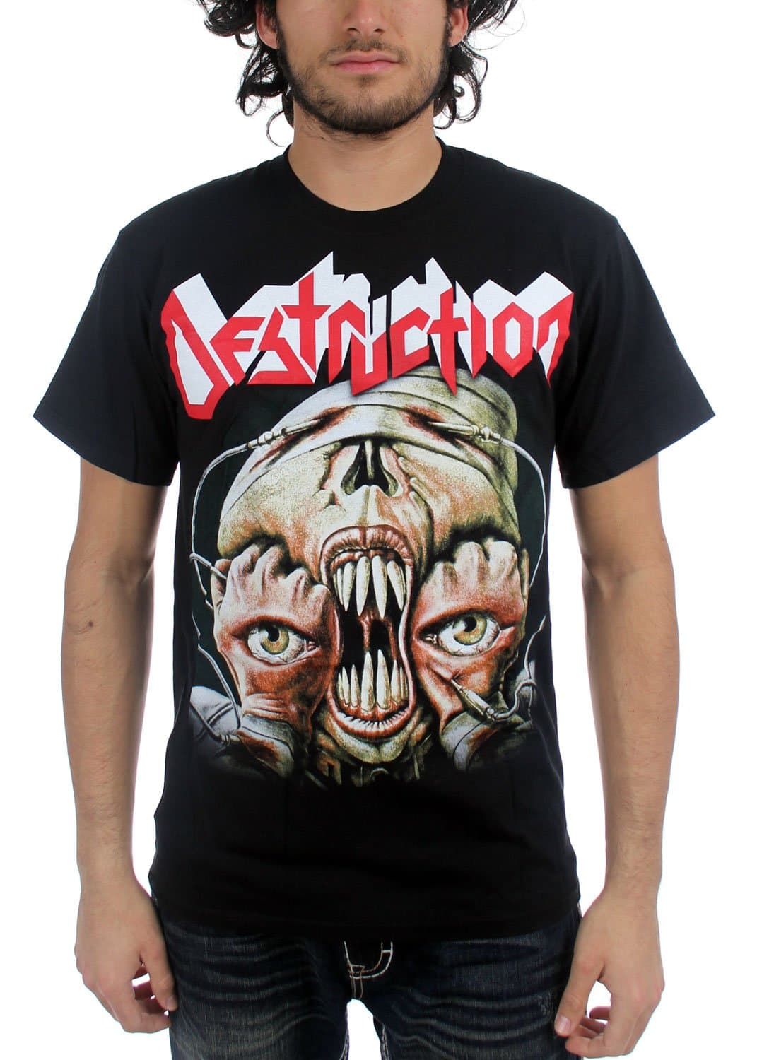 Destruction - Mens Release From Agony T-Shirt in Black, Size: Large, Color: Black