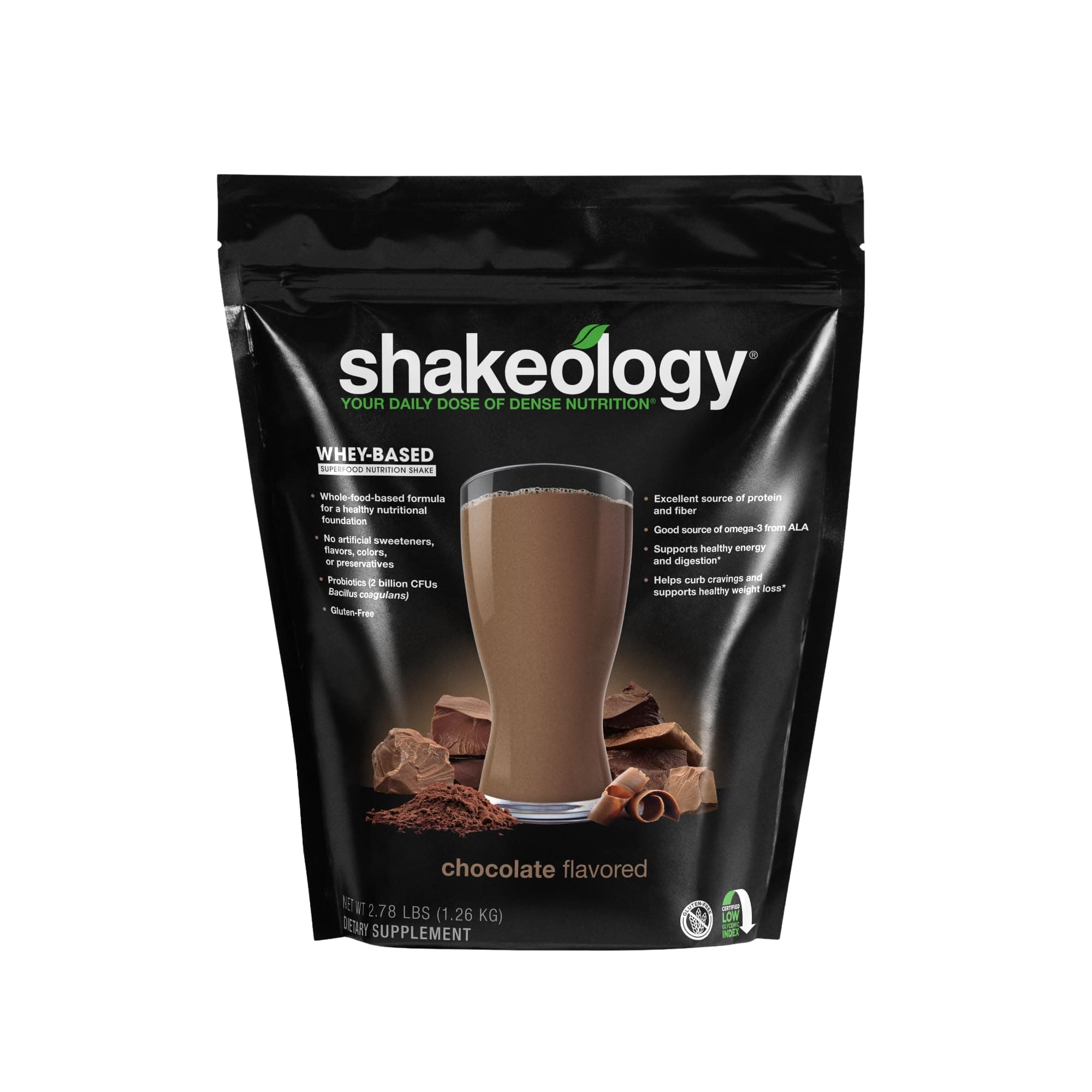 Shakeology Whey Protein Powder Blend – Gluten-Free Shake with Vitamins and Minerals – Lean Muscle, Gut Health – Chocolate, 30 Servings