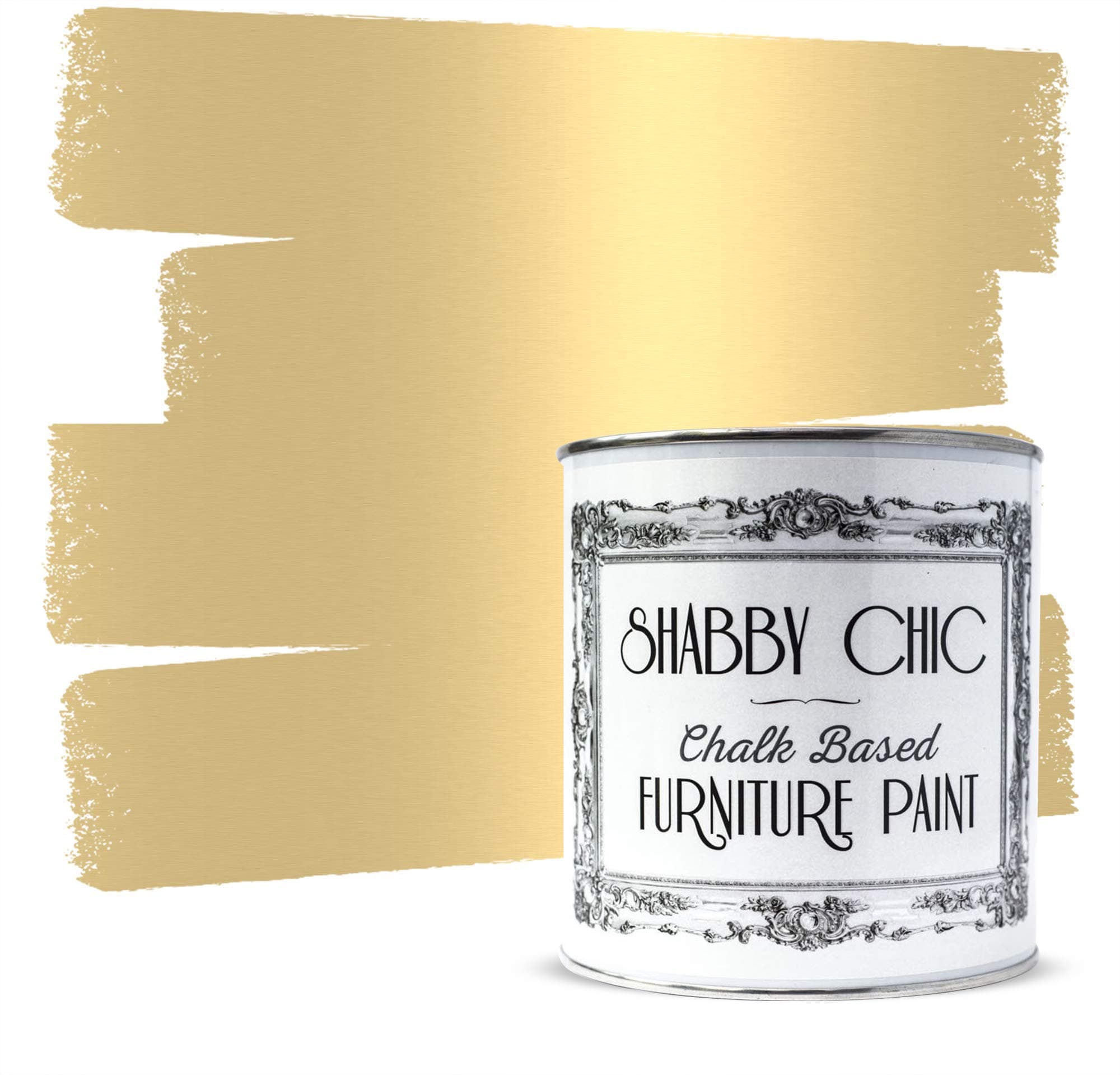 Shabby Chic Chalk Based Furniture Paint: Matt Finish for Furniture, Home Decor, DIY Projects, Wood Paint - Interior and Exterior 250ml - Antique Gold