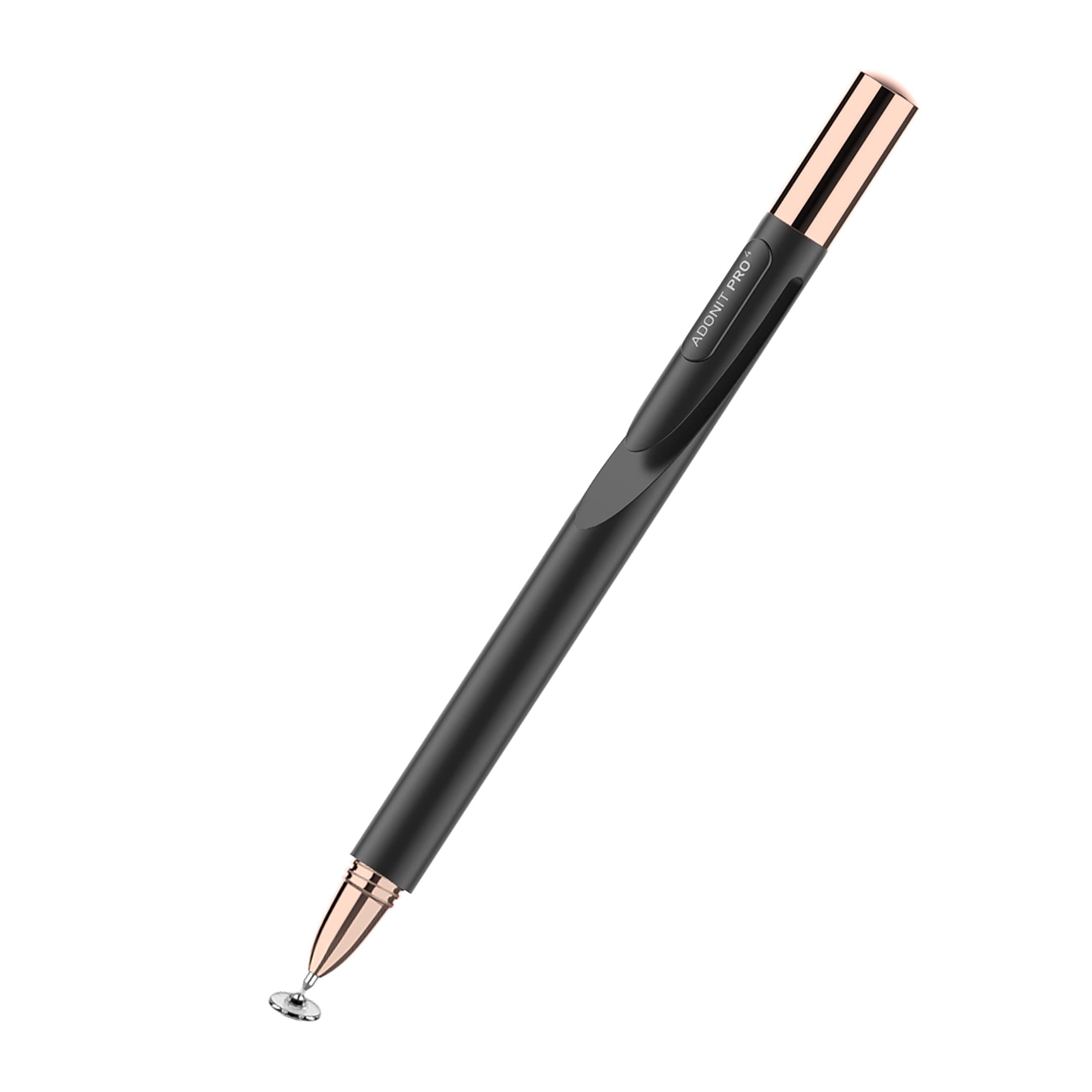 Adonit Pro 4 (Black) Luxury Capacitive Stylus Pen, High Sensitivity Fine Point And Precision,Stylus For Ipad, Air, Mini, Android, Iphone, Surface, Other Touch Screens, Compatible For All Touchscreens