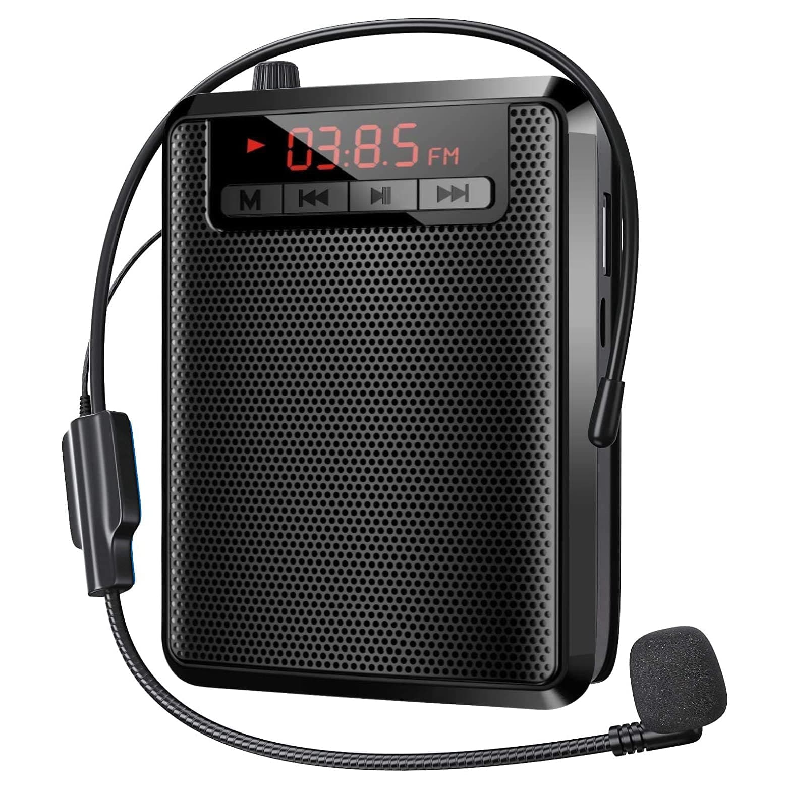 Angju Voice Amplifier, Portable Microphone Speaker, Teacher Classroom Microphone, Bluetooth Headset Microphone Amplifier for Meeting Tour Guides