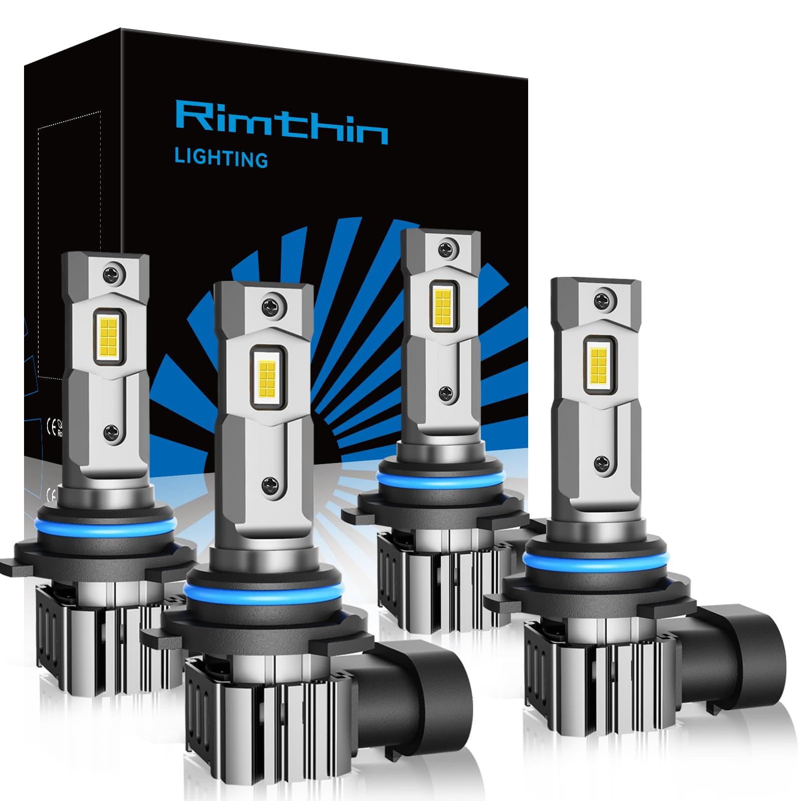 rimthin 9005 9006 Fog light Combo, Super Bright Cool White Light Bulbs, Pack of 4