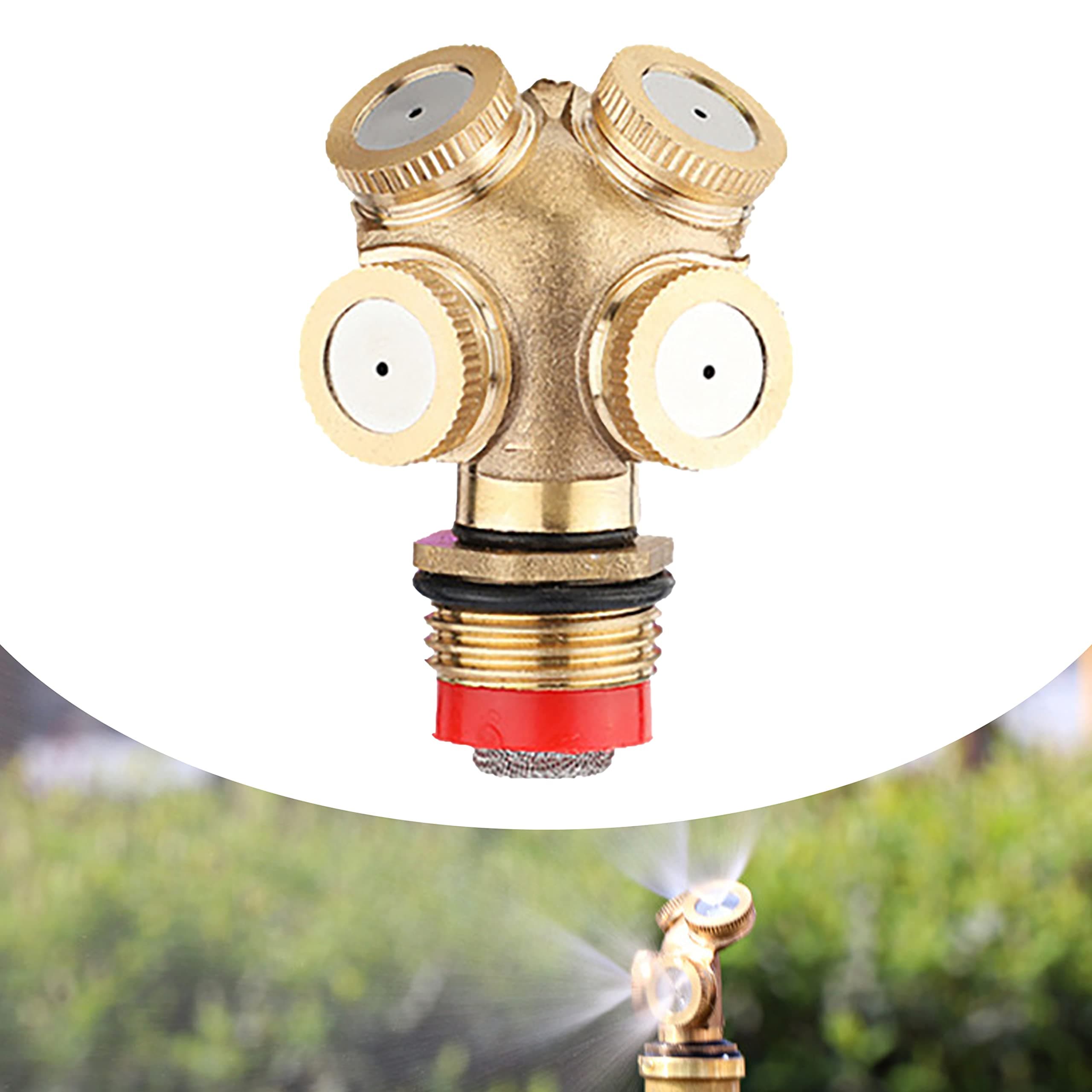 Brass Sprinkler 5-Way Fog Sprinkler Nozzle Misting Mist Water Sprinklers Heads for Watering Garden,Farm,Flower (1)