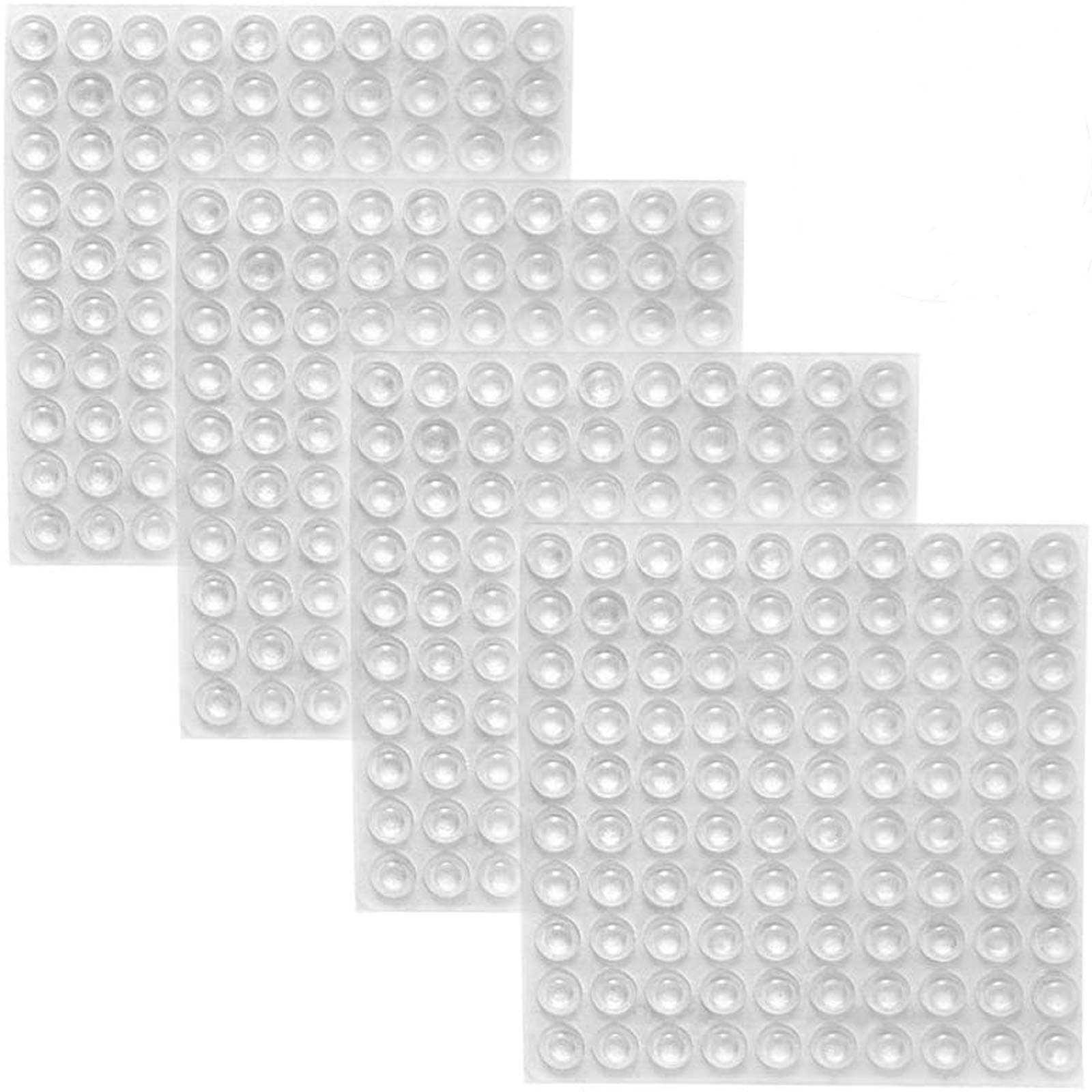 Drawer Bumpers Pads,Tiny Cabinet Door Bumpers,Cupboard Dots Self Adhesive Clear Rubber Feet Tiny Bumpons for Furniture Table Laptop (400, 6mm*2mm)