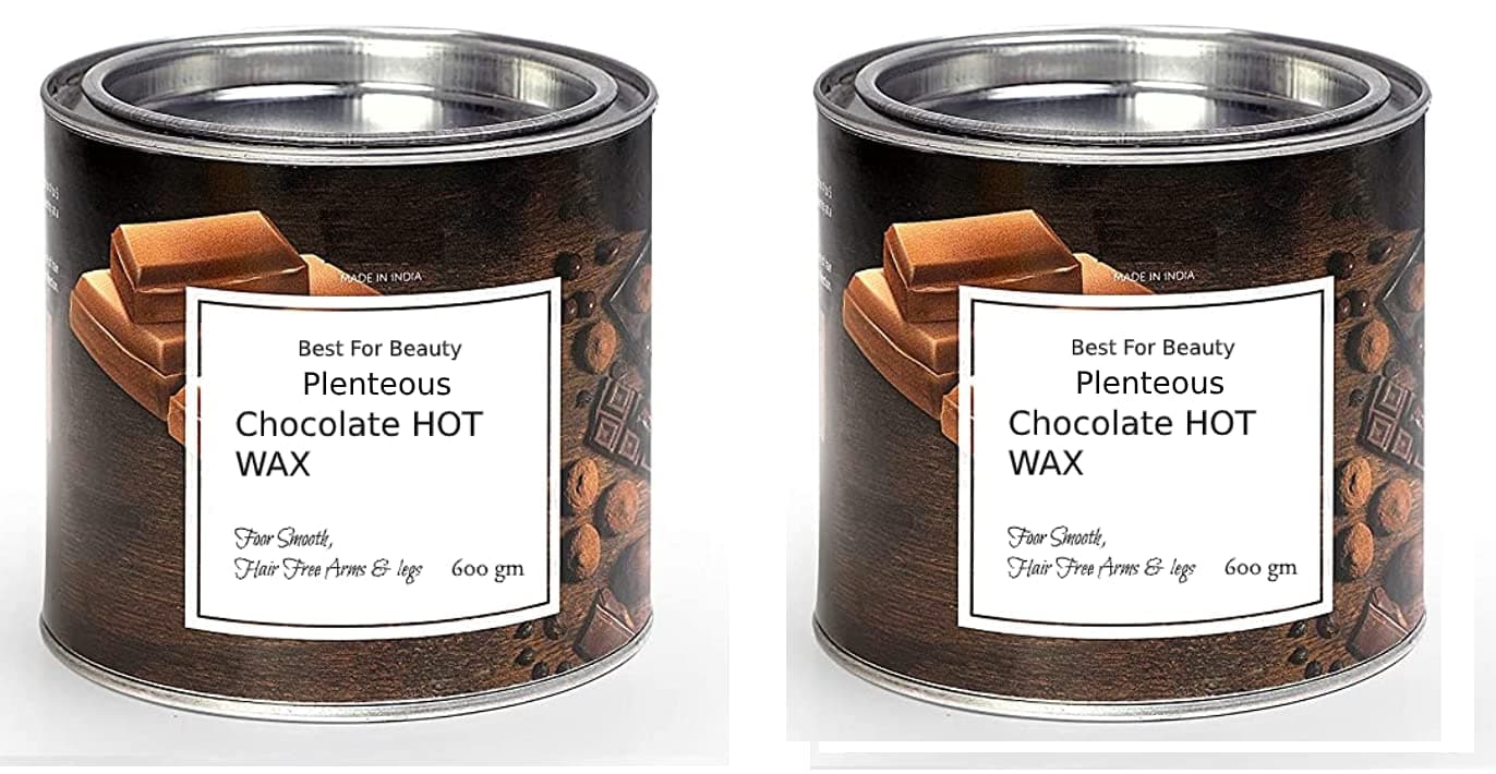 Plenteous Hot Chocolate Wax 600 Grams Waxing Kit (Pack Of 2) (Chocolate Wax)