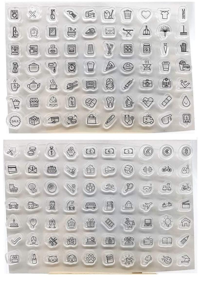 Welcome to Joyful Home 2pcs/Set Different Things Daily Life Clear Stamp for Card Making Decoration and Scrapbooking 11x16cm