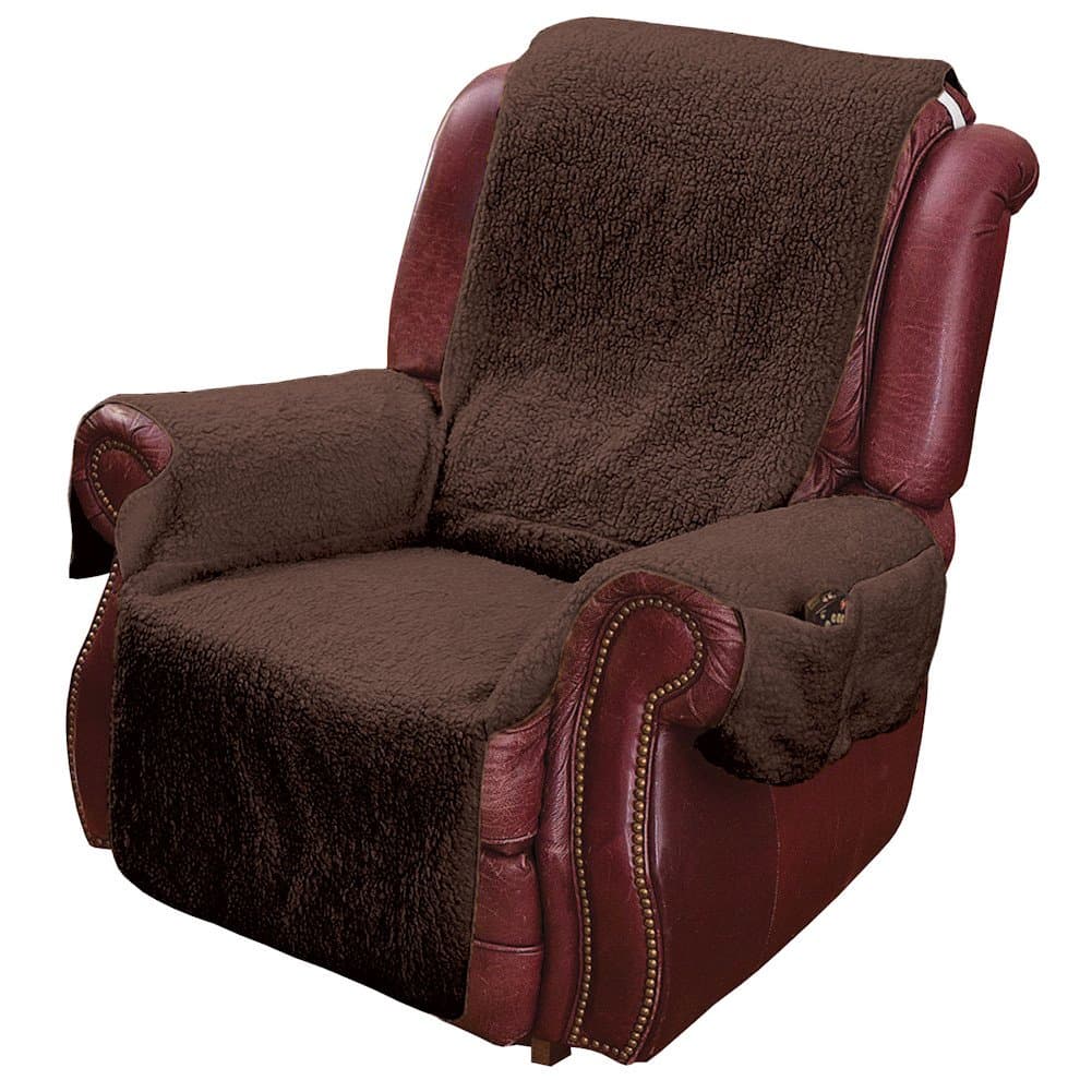 MSR ImportsRecliner Chair Cover One Piece w/Armrests and Pockets - One Size Fits Most