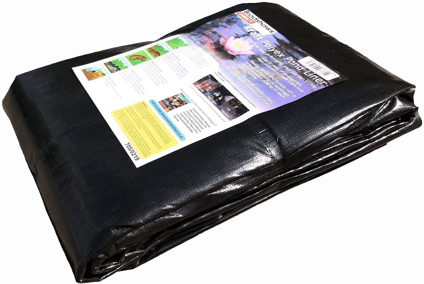 PondKraft 7m x 7mPond Liner | 25 YEAR GUARANTEE | Flexible and Durable | UV Resistant | Koi and Fish Pools | Heavy Duty