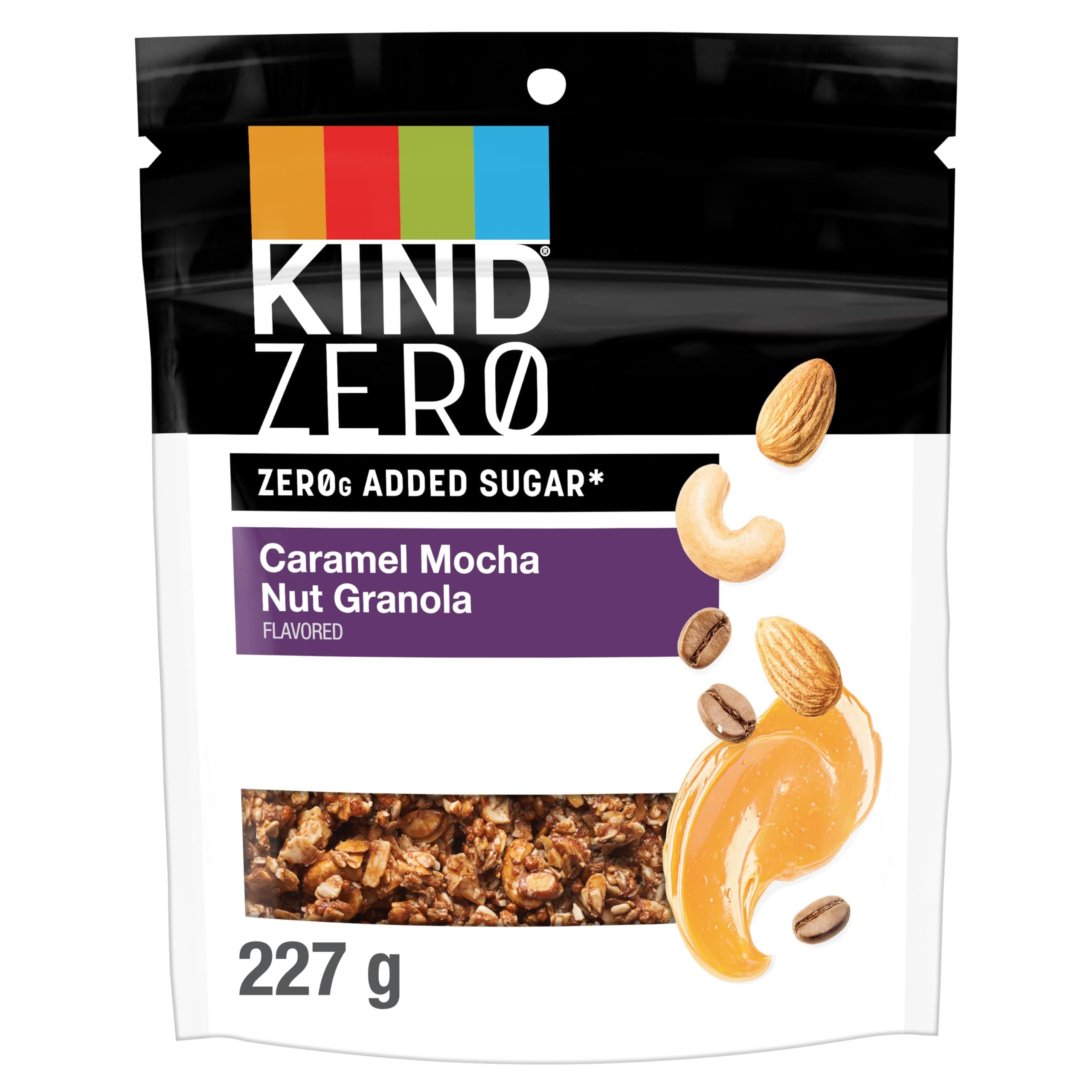 Zero Added Sugar Keto Granola, Caramel Mocha Nut, Good Source of Fiber, Gluten Free, Low Sugar, 5g Protein, 1 Count