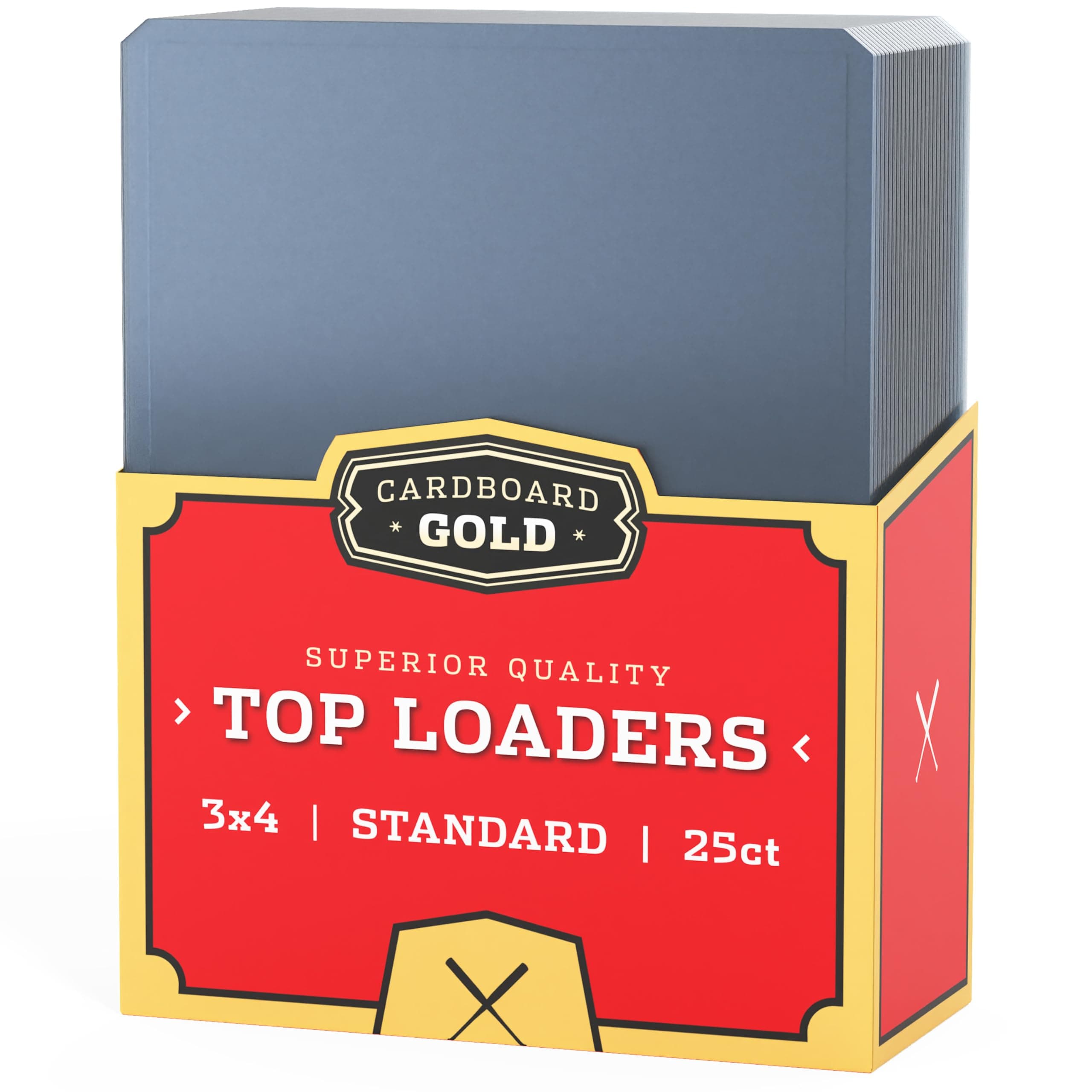 Cardboard Gold CBG-TL Pro Toploaders Keeps Cards Ultra Protected, 4" L, 25 Count