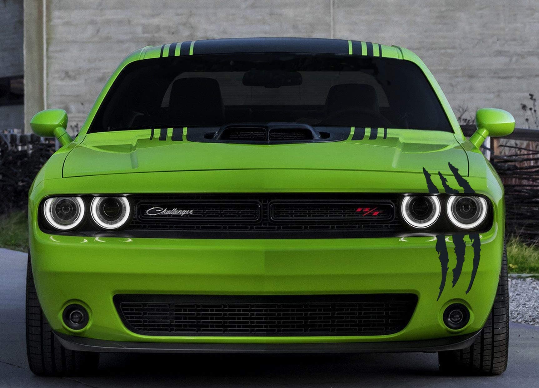 Claw Marks Headlight Decal Available in Twelve Colors!. Genuine ViaVinyl Brand Vinyl Sticker/Decal for Sports Cars (Matte Black)