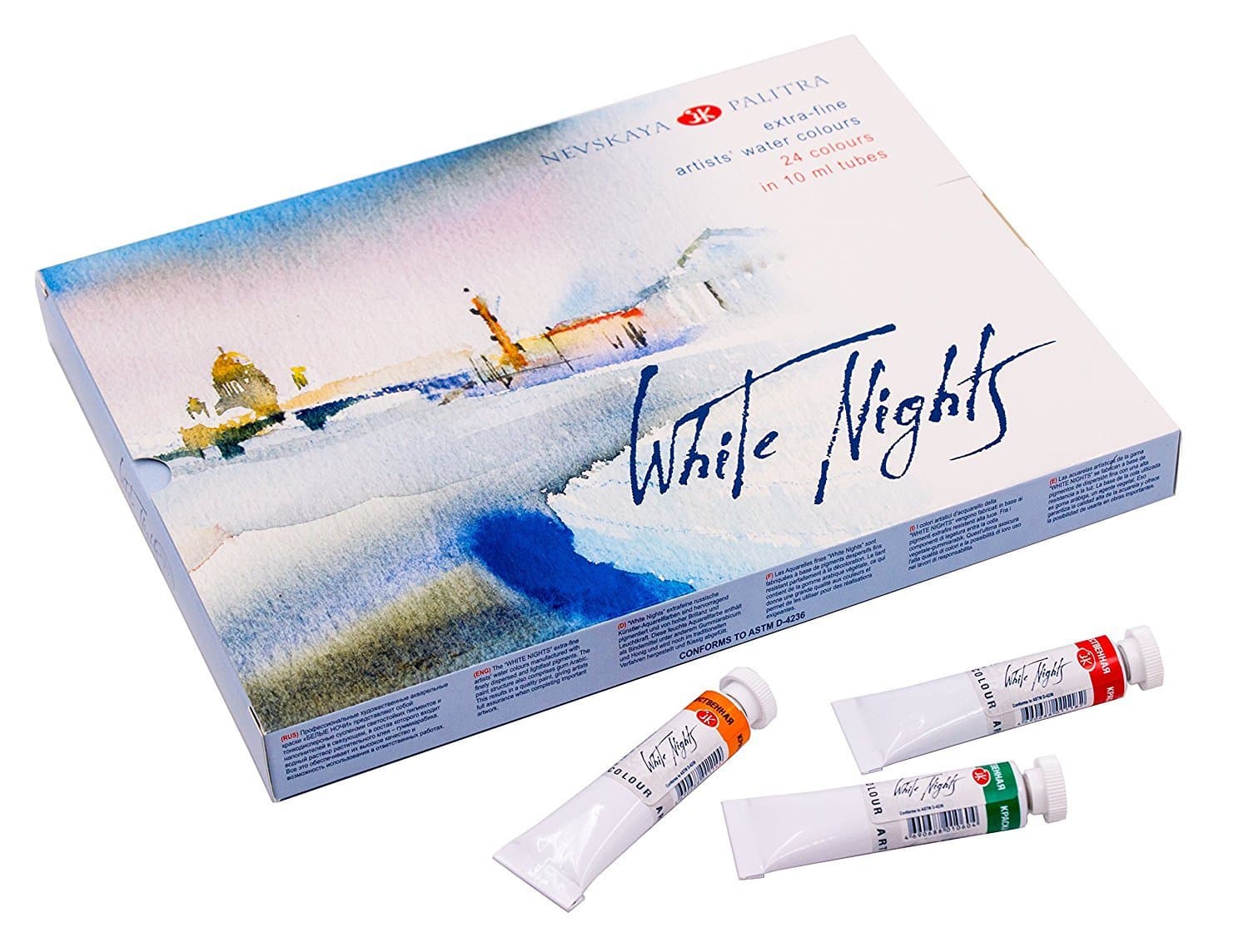 Honsell White Nights 11227 Watercolour Artists Set of 10 ml Tubes, Colourful, 24er