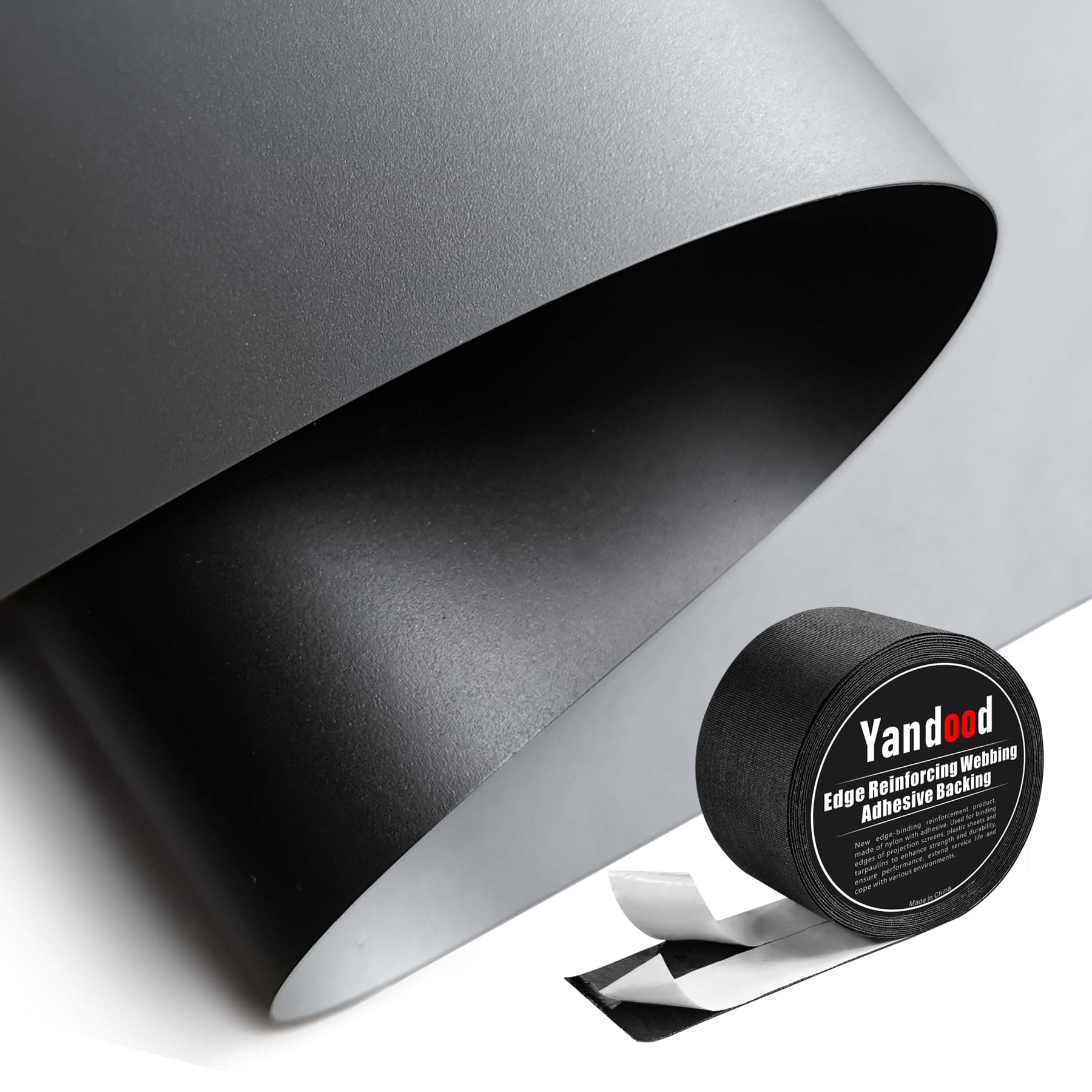 Projector Screen Material Ambient Light Rejecting Fabric 69x118 inch for Max 130 inch 16:9 Projection Screen DIY, Black Backing 4K Ultra HD Front Projection EVA Polymer Material (Grey)