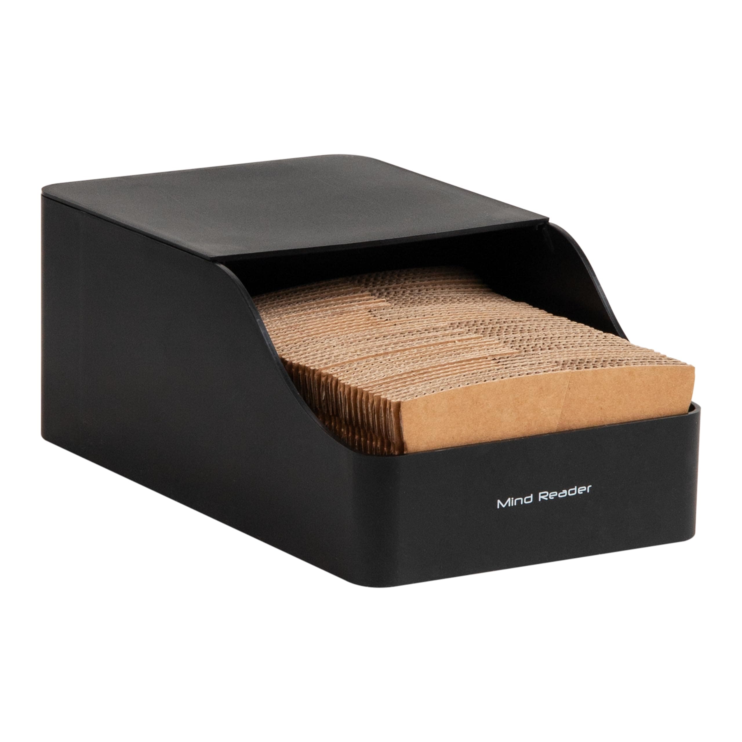 Mind Reader Hot Cup Sleeve Dispenser, Coffee Bar Accessories, Coffee Station, Kitchen Org, 5.91"L x 9.65"W x 3.94"H, Black