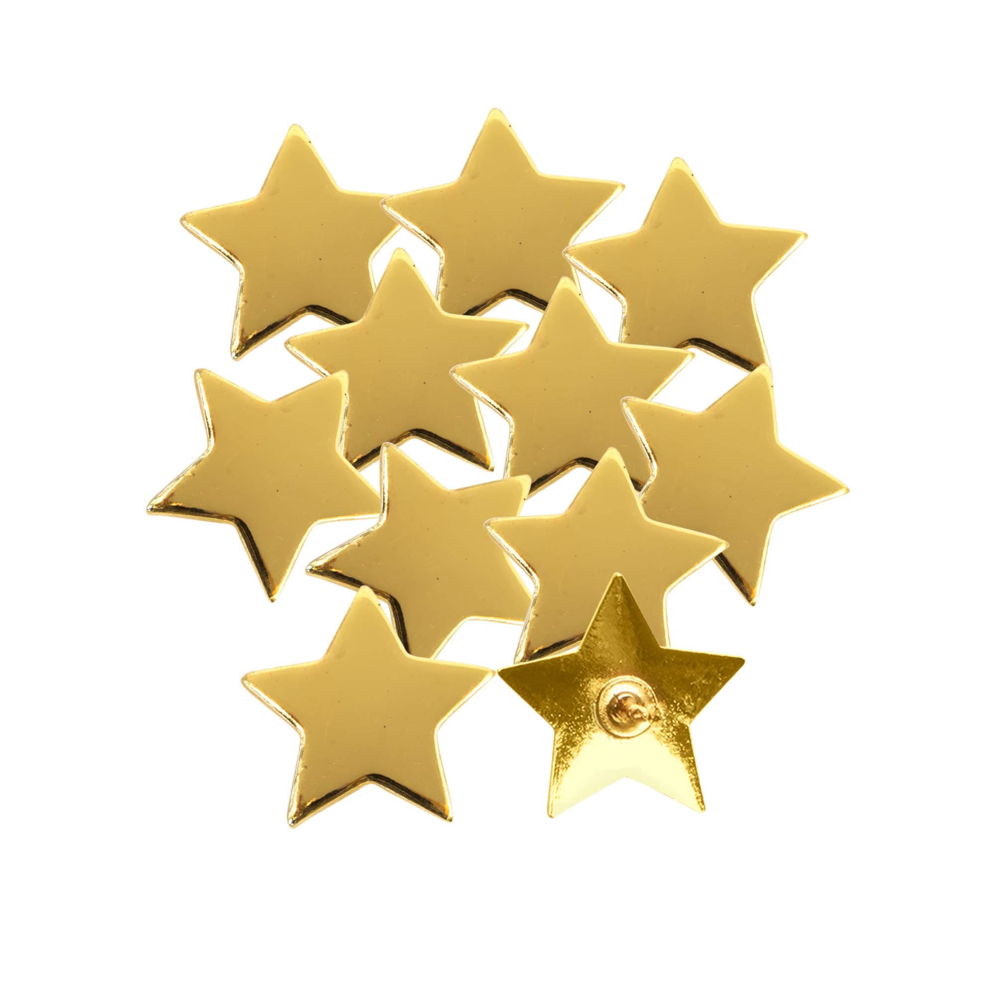 Gold Star Lapel Pins (10/set) | Employee Recognition Gifts, Teacher Appreciation Awards, Star Student Pins, Team Motivation, Classroom Incentives, Peer Recognition | Made of Metal - 3/4" Wide