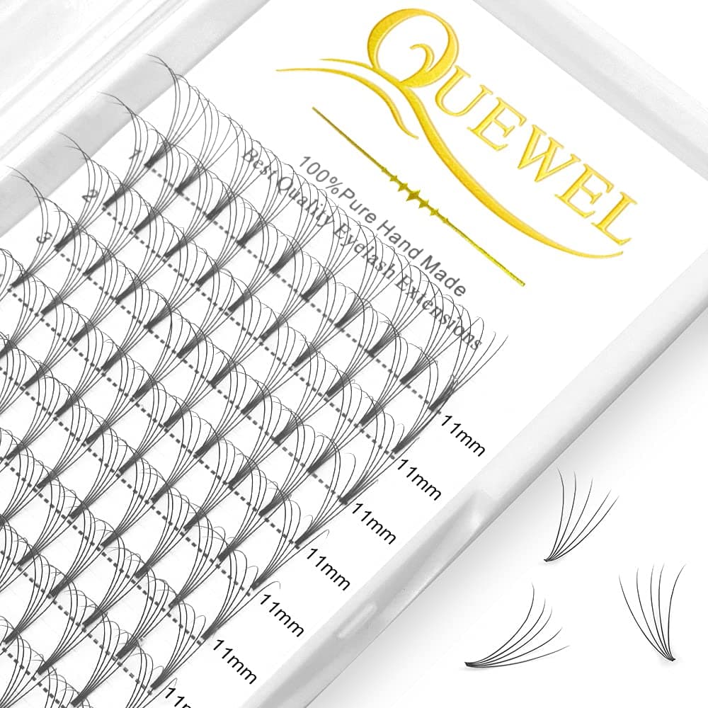 Premade Fan Volume Lash Extensions 5D 0.07C 11mm Russian Pre Made Fan Lashes | 3D 4D 5D 6D 0.07/0.10 C/D Curl 8-15mm | Long Lasting | Easy Application(5D 0.07C 11mm)