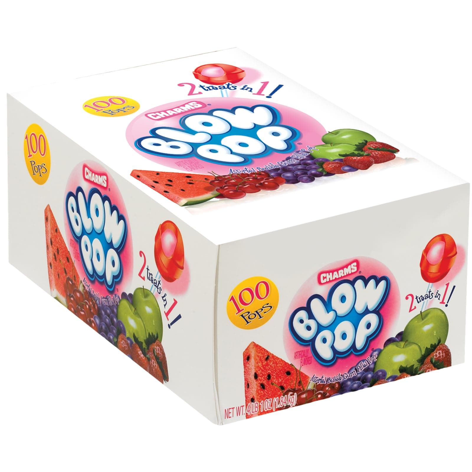Charms Blow Pop, Assorted, 100-Count Pops