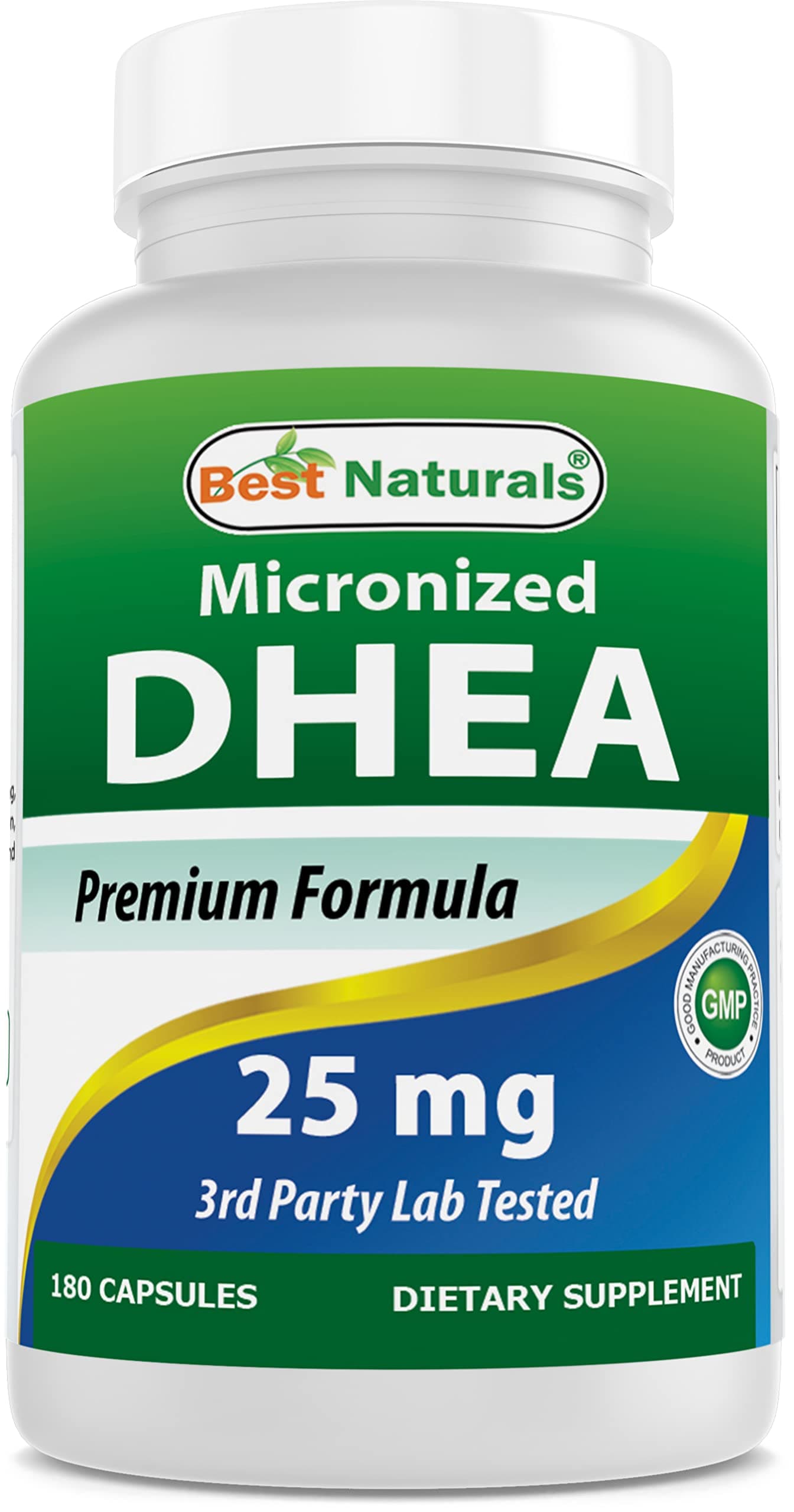 Micronized DHEA, 25 mg, 180 Capsules
