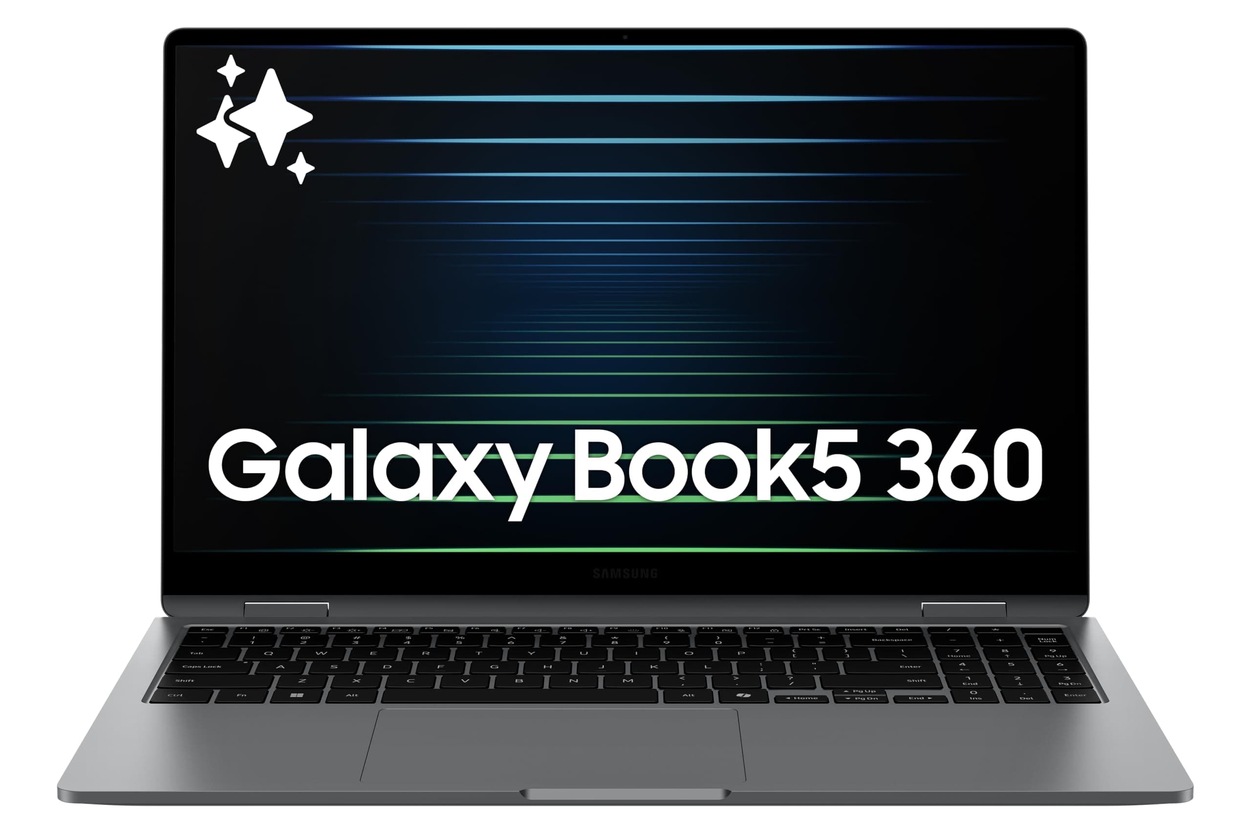 SAMSUNG 15.6” Galaxy Book5 360 Copilot AI Laptop PC Computer, FHD AMOLED Touchscreen, 16GB / 512GB, Dolby Atmos Quad Speakers, All-Day Battery Life, NP750QHA-KA1US, Gray