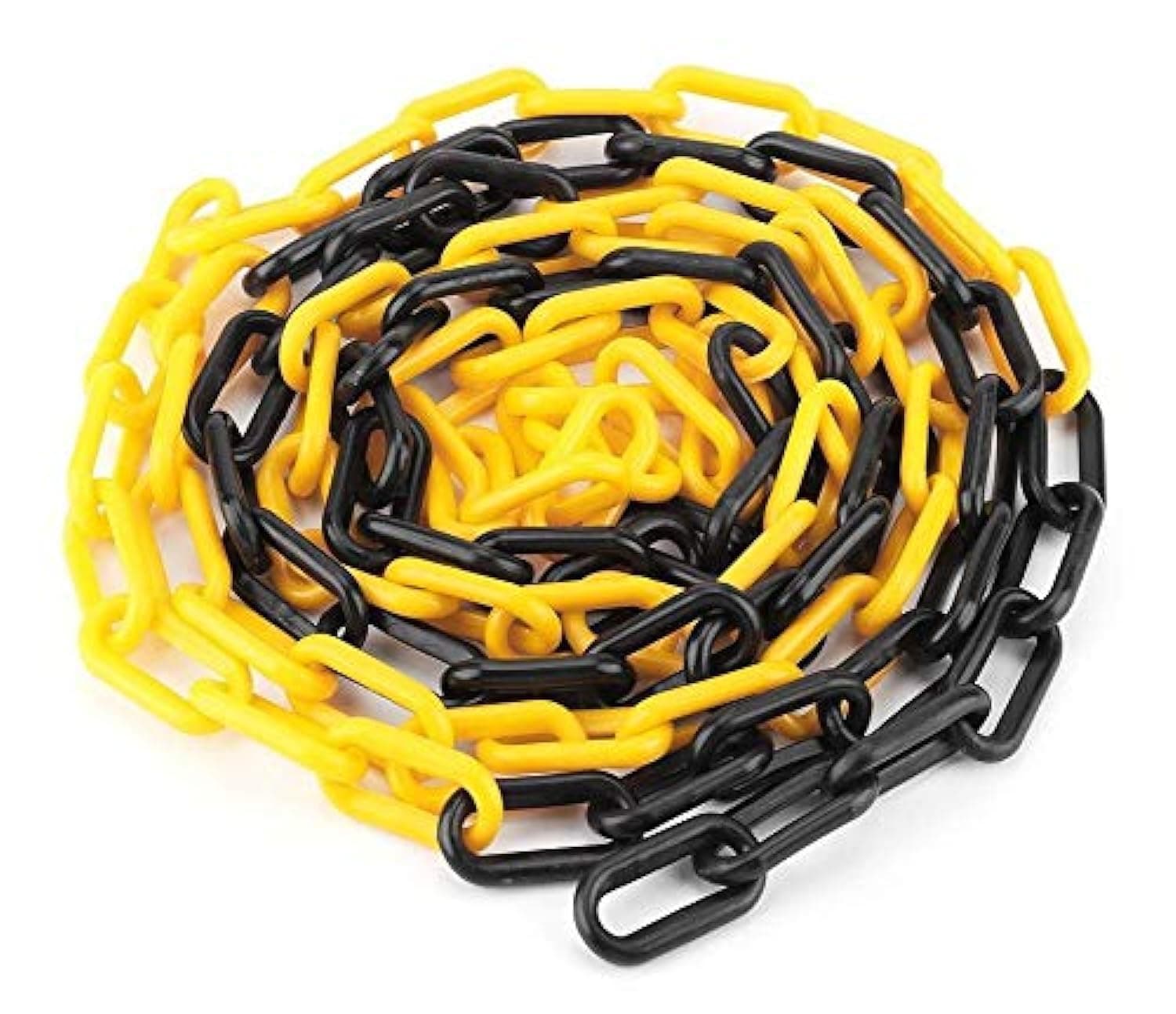 Black and Yellow Plastic Chain 6mm 25.0 Meters (82 feet)