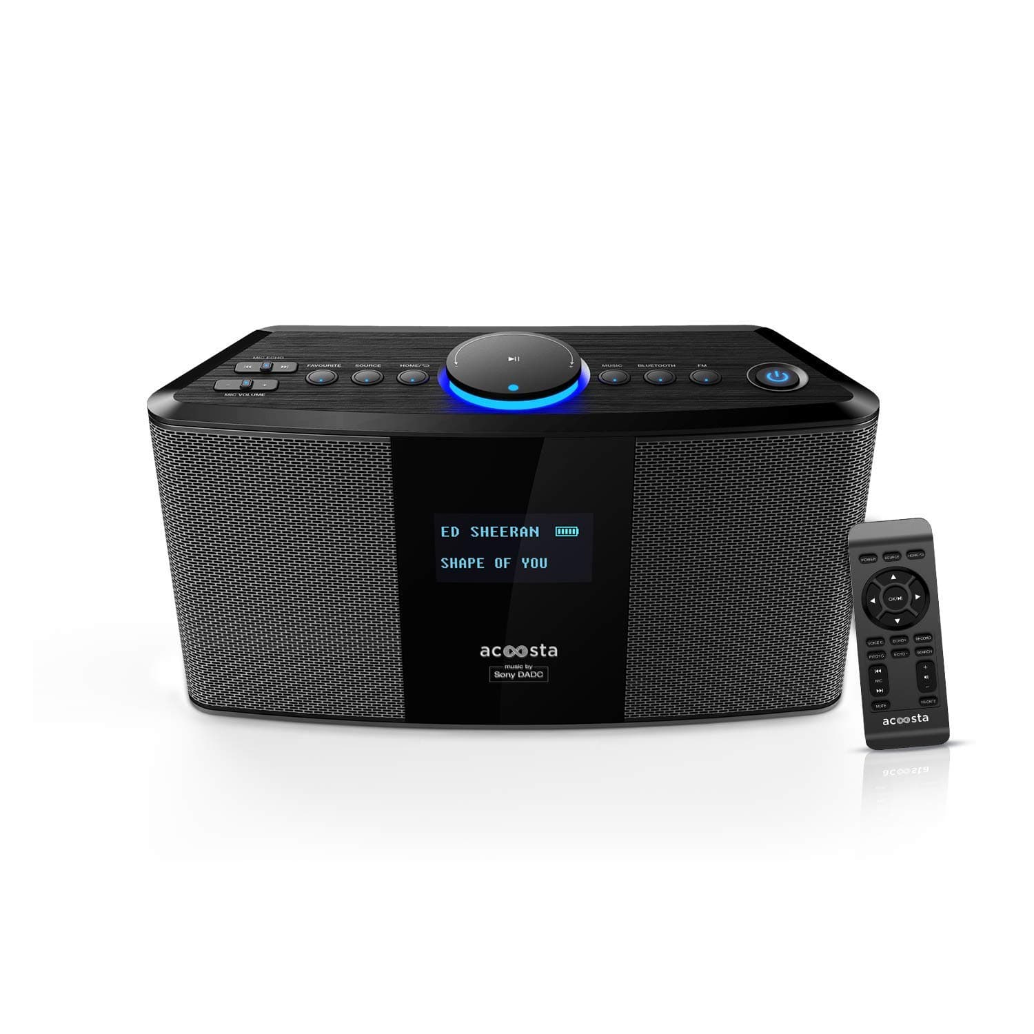 Acoosta Uno ABT-2000PKW/21 High Fidelity Bluetooth Speaker with Built in 14000 Songs (Black)
