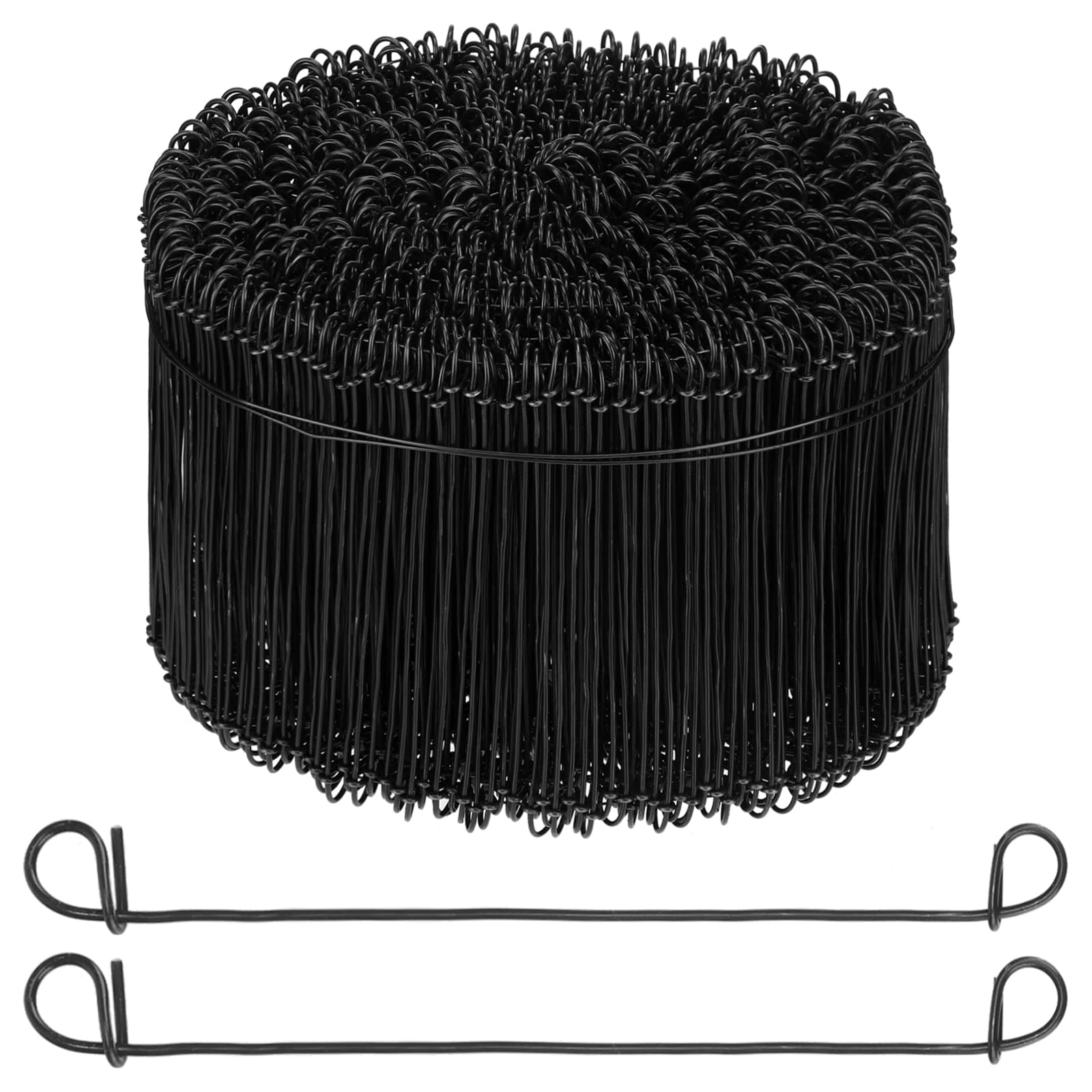 Sadnyy 1000 Pieces 6 Inch Double Loop Rebar Wire Bar Ties 16 Gauge Wire Loop Ties for Concrete Steel Securing Fence