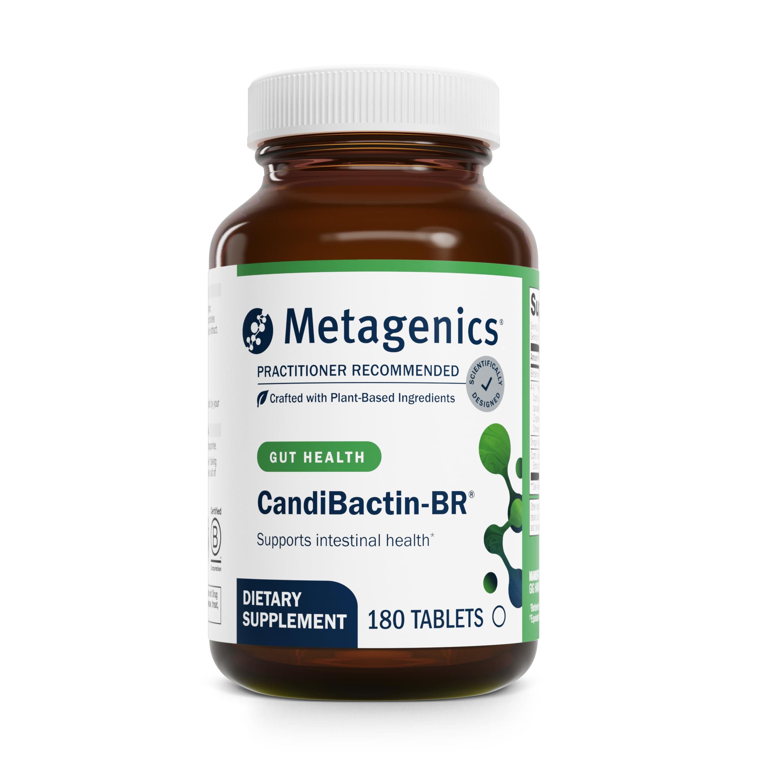 Metagenics CandiBactin‑BR - Concentrated Berberine for Intestinal Support* - 400 mg Berberine HCl per Serving with Oregon Grape & Coptis Root* - Supports Gut Health & Microbial Balance* - 180 Tablets