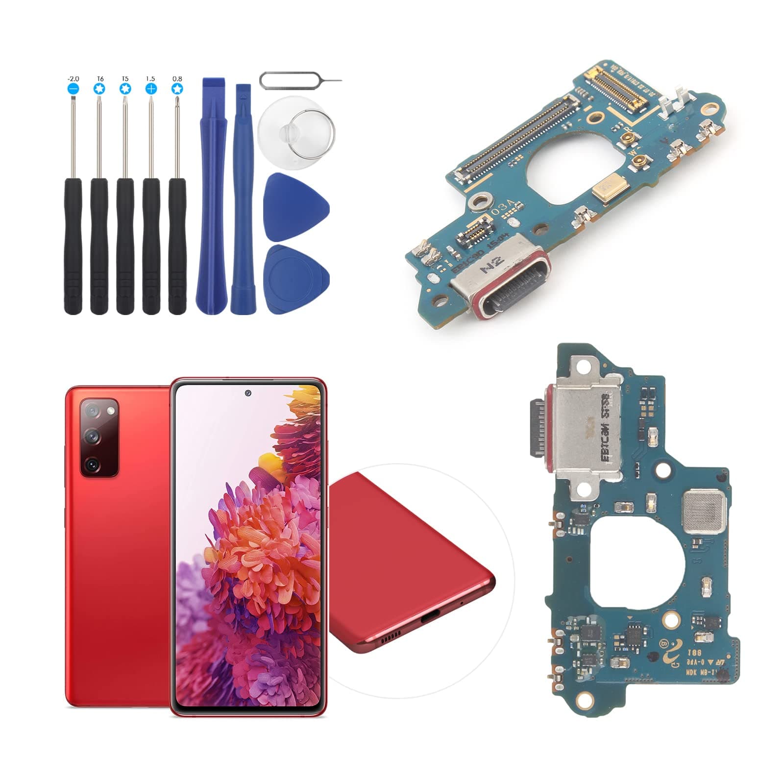 YWLRONG Dock Connector for Samsung Galaxy S20 FE 5G USB Charging Port Flex Cable Replacement for G781B G781V Type C Charger Dock Board Connector with Tools