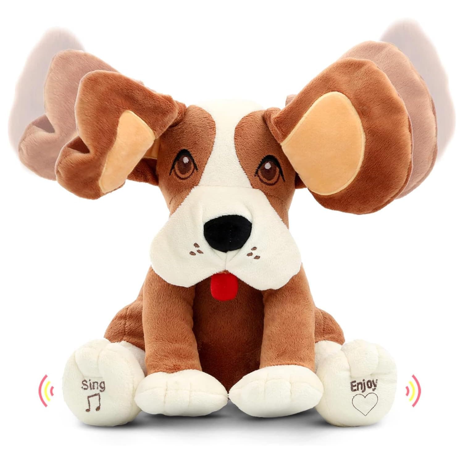Bundaloo Animated Plush Peek A Boo Singing Dog with Floppy Ears | Plays Peek-A-Boo & Sings Do Your Ears Hang Low