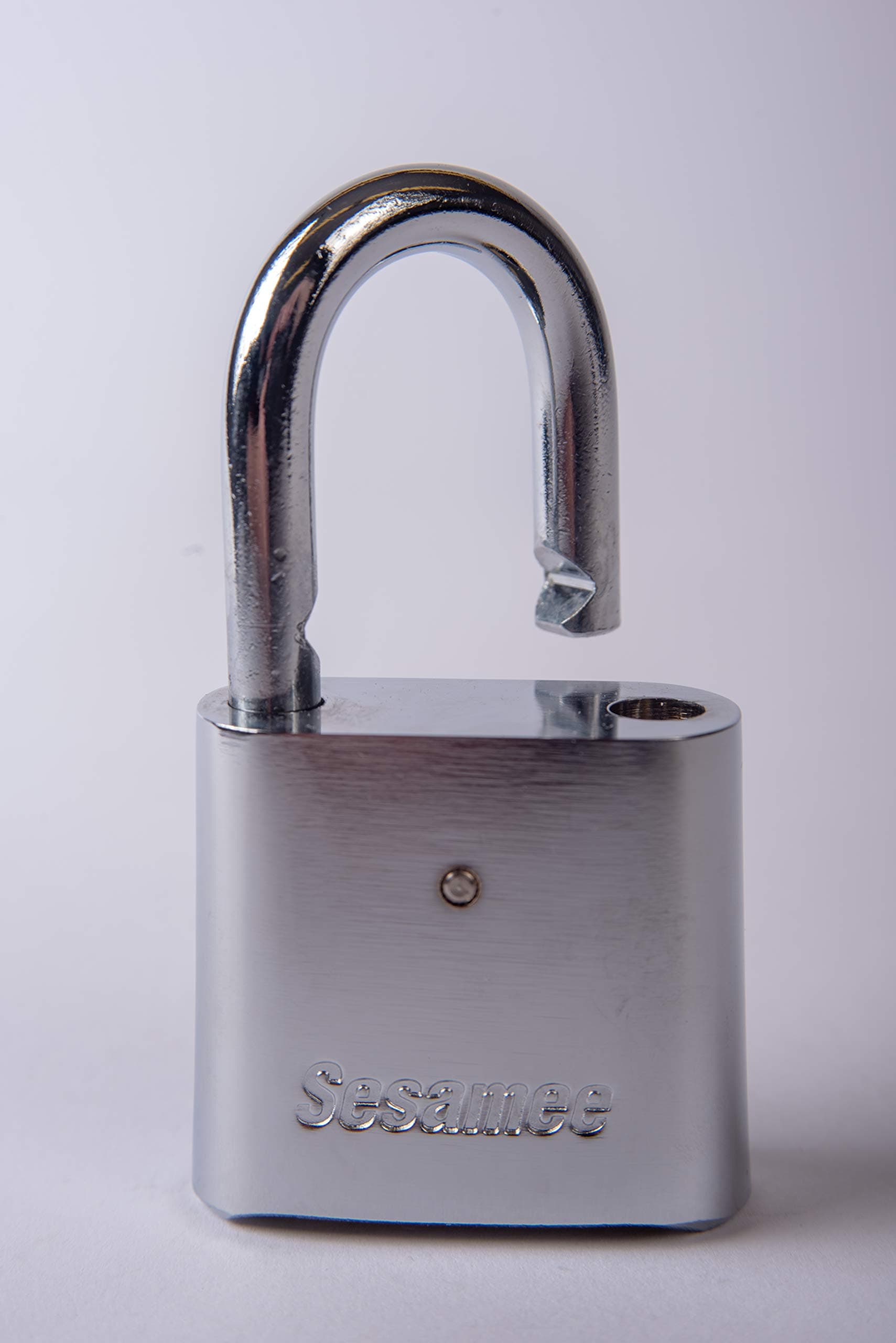 CCL SECURITY PRODUCTSSesamee KCR0436 4 Dial Bottom Resettable Combination Chrome Plated Padlock with 1-Inch Hardened Steel Shackle and 10000 Potential Combinations