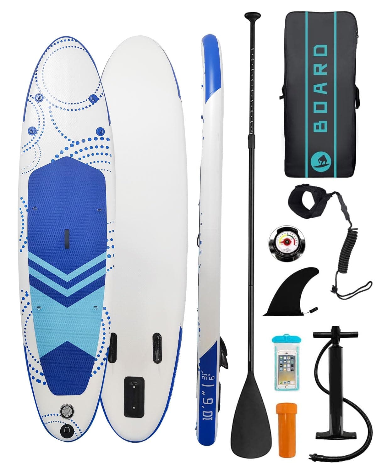 Inflatable Stand Up Paddleboards, 2024 New Upgrade 10'6"×31"×6" Paddle Board for Adult, Max 140KG Stand Up Paddleboarding, Inflatable Paddle Board with All SUP Accessories, Surfboard for Adults