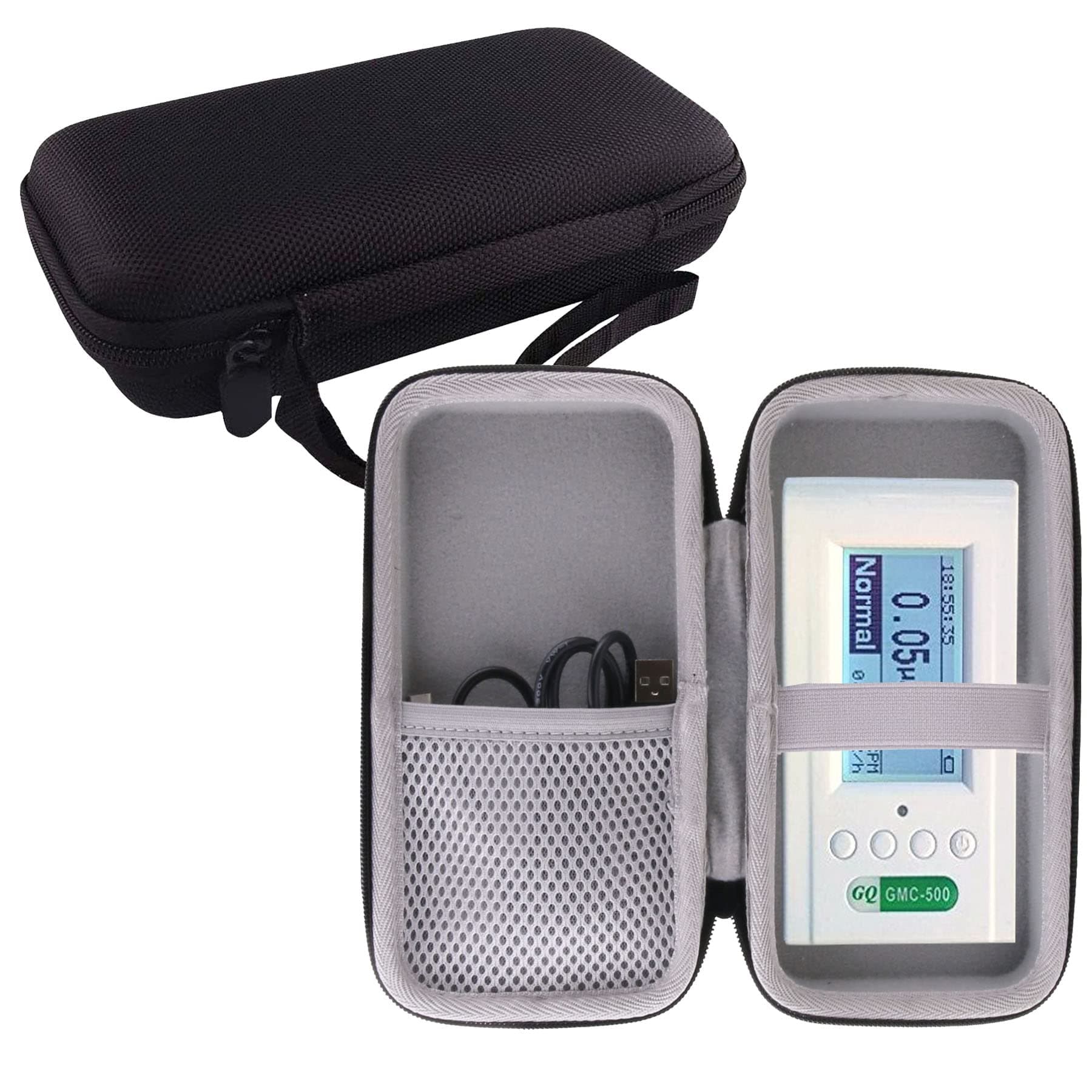 WERJIA Hard Carrying Case Compatible with GQ GMC-500Plus/EMF-390/GMC-600Plus Radiation Detector