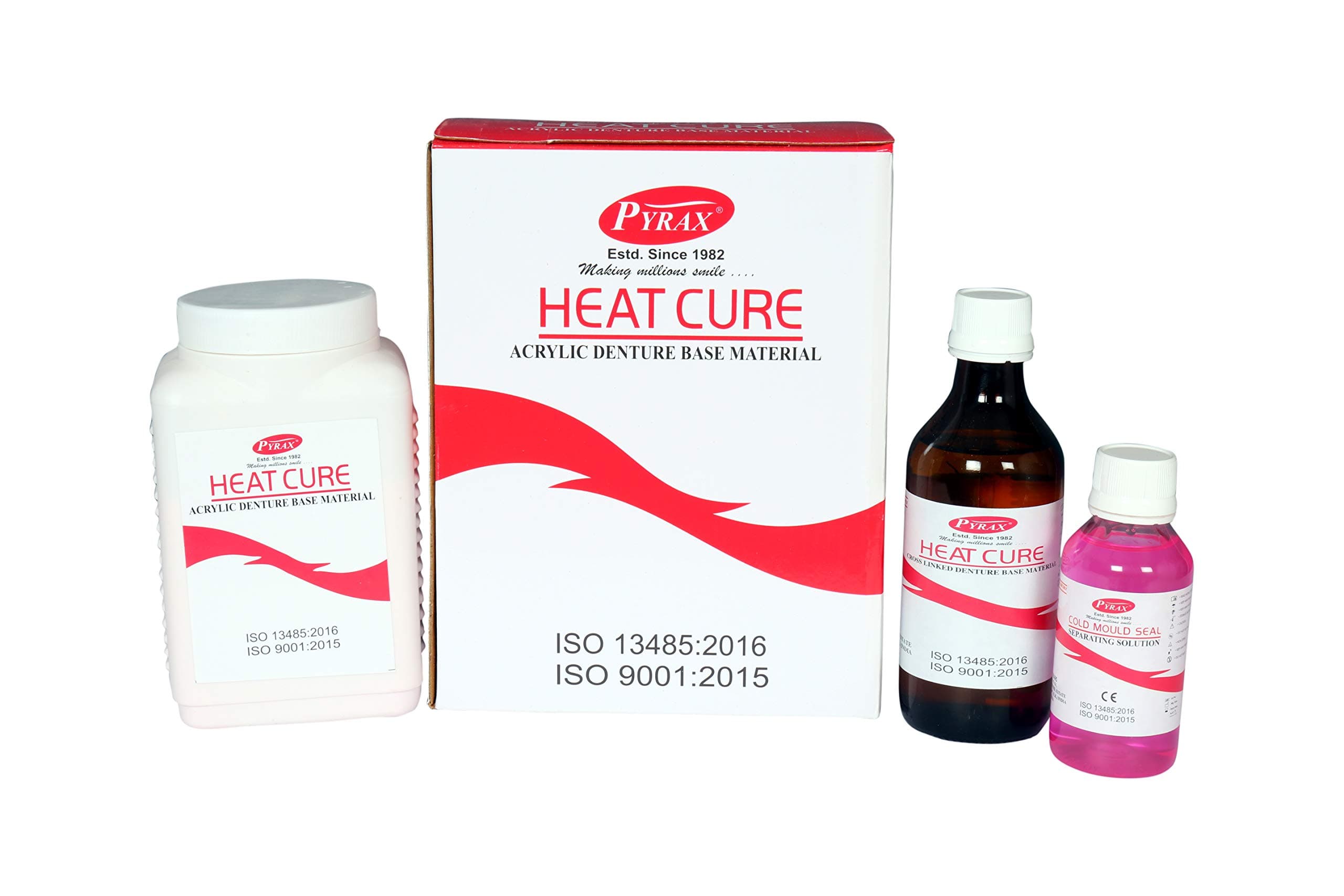 PYRAX Heat Cure Denture Base Acrylic Material Combo Pack(Light Veind Pink S)