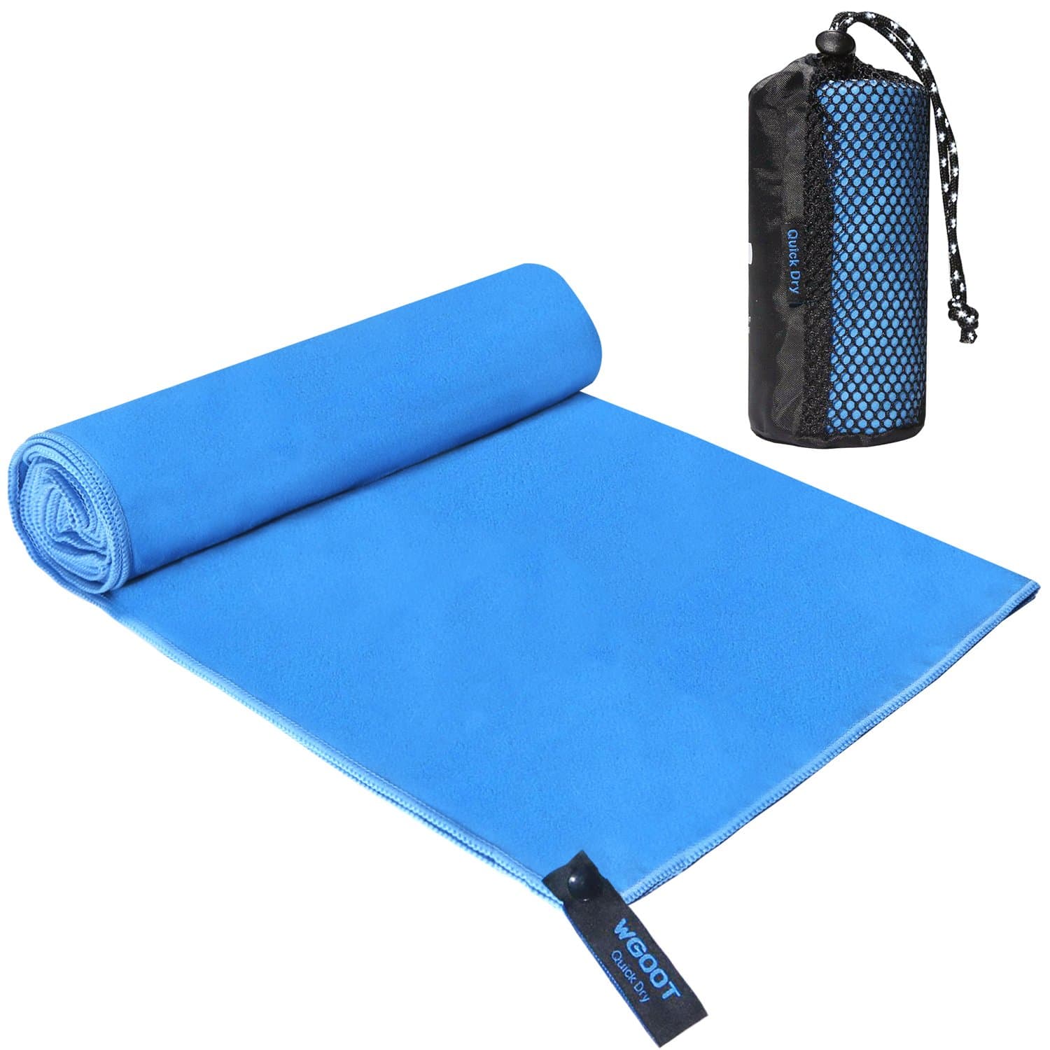 WGOOT Microfiber Quick Dry Towel,Sports Towel,Super Absorbent,Lightweight &Ultra Compact .Suitable for Fitness,Workout,Beach,Backpacking,Blue 40"x20"